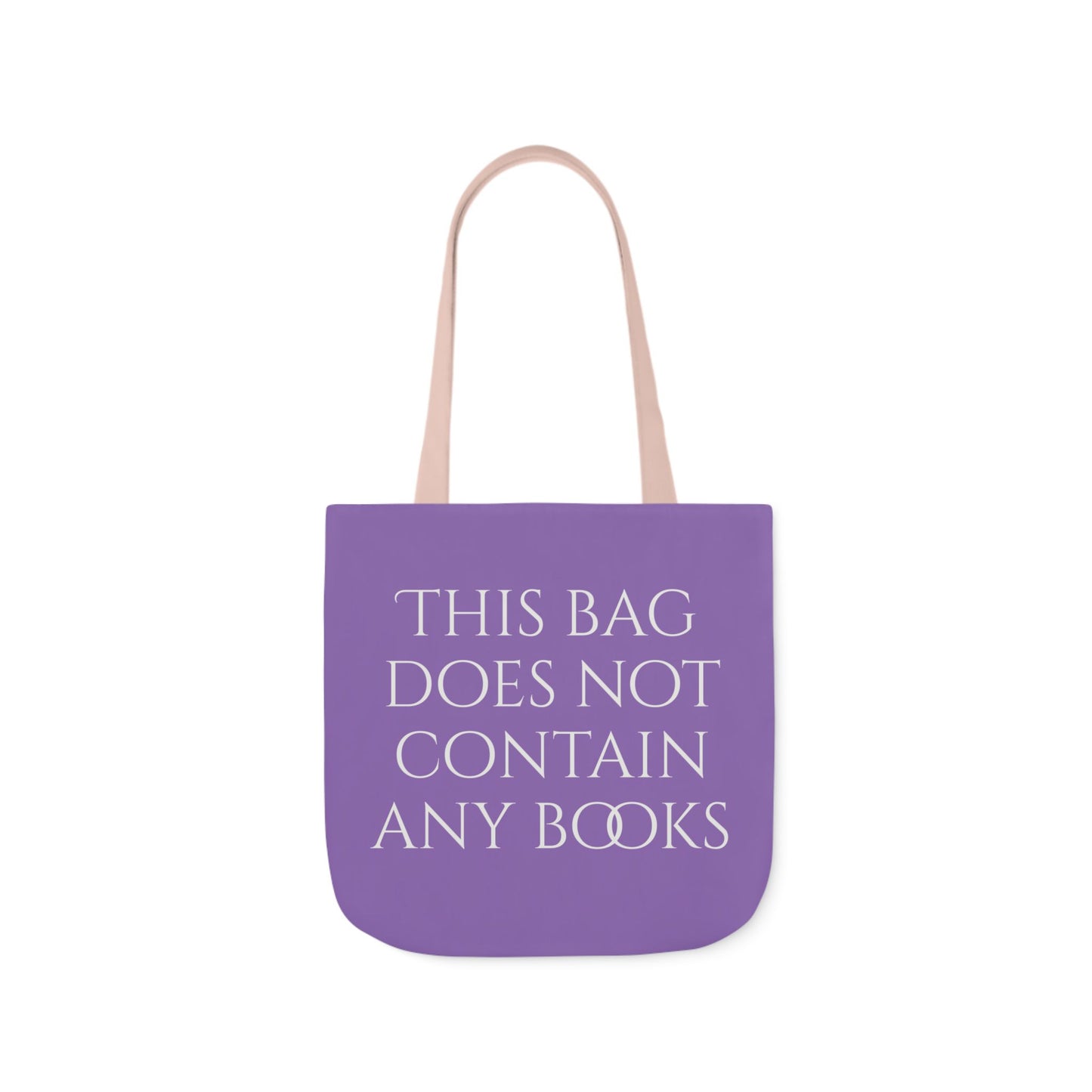 Funny Canvas Tote Bag - "This Bag Does Not Contain Any Books" - 5-Color Straps - The Dreamer's Bookshop.