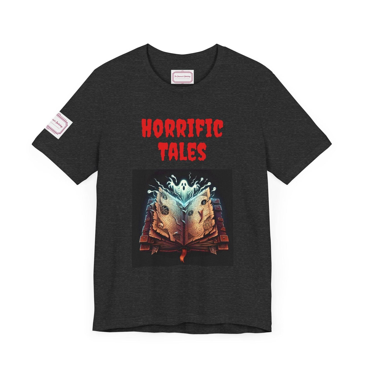 Horrific Tales Tee - Fun Short Sleeve Shirt for Writers & Book Lovers - The Dreamer's Bookshop.