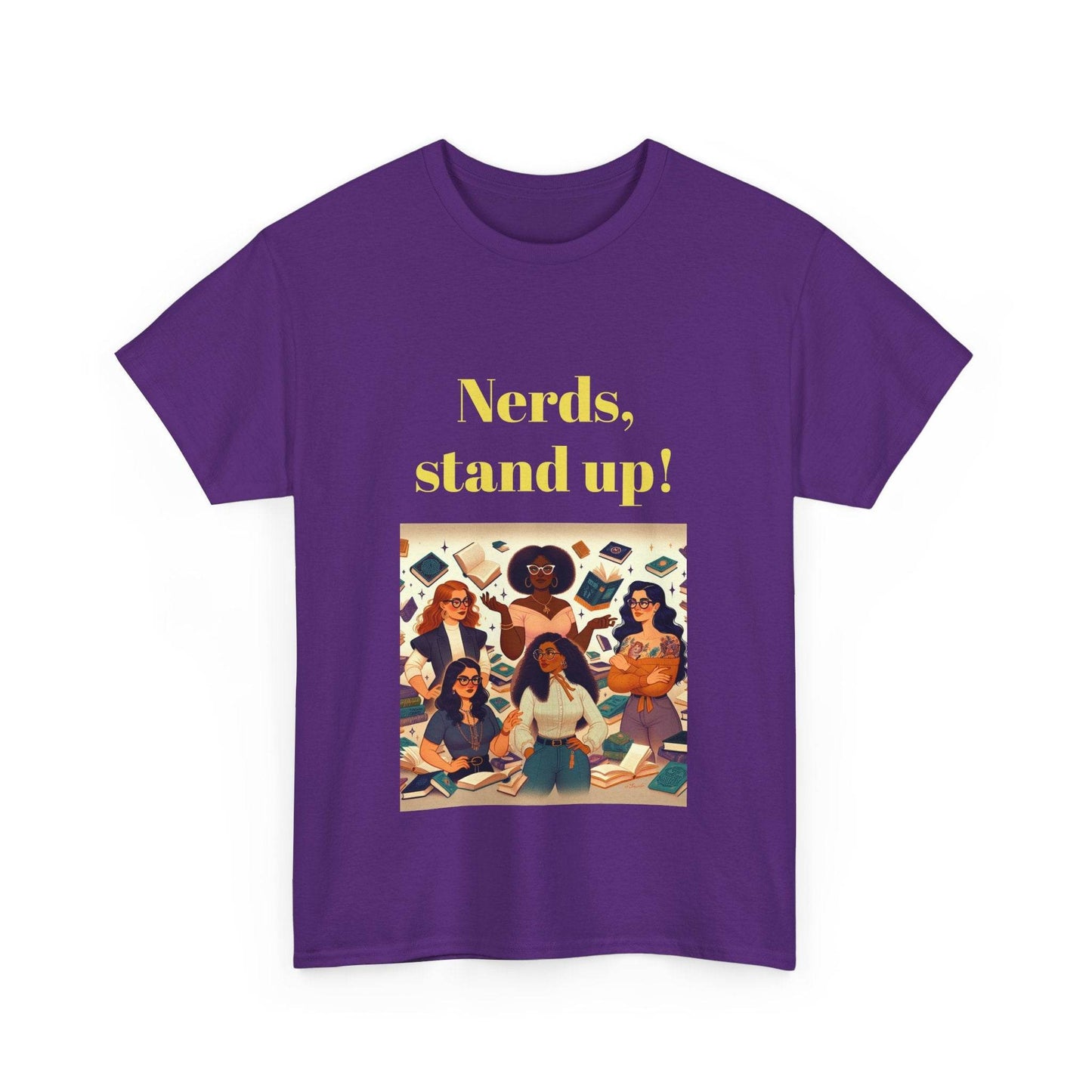Nerds Stand Up - Unisex Heavy Cotton Tee - Book Lovers - The Dreamer's Bookshop.