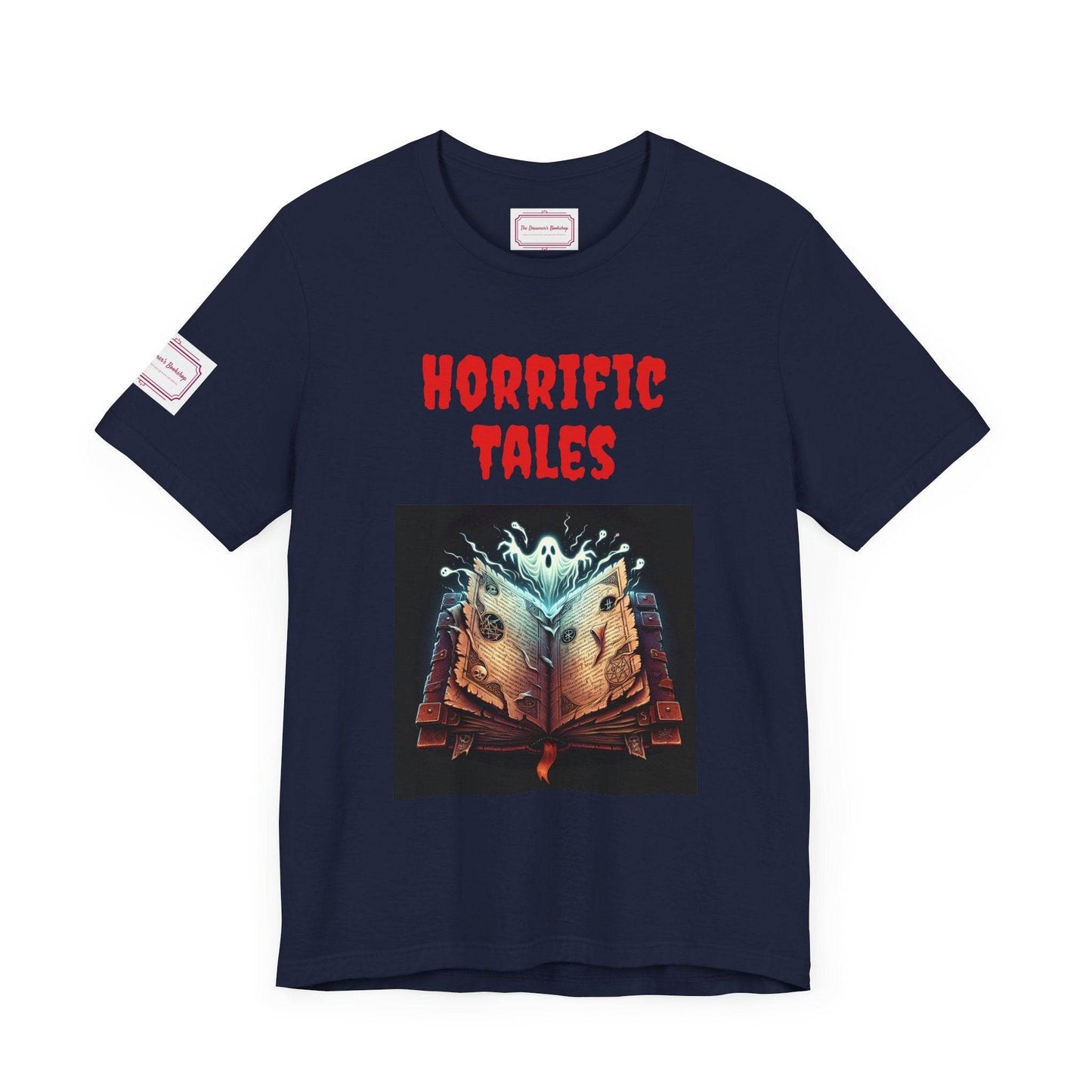 Horrific Tales Tee - Fun Short Sleeve Shirt for Writers & Book Lovers - The Dreamer's Bookshop.