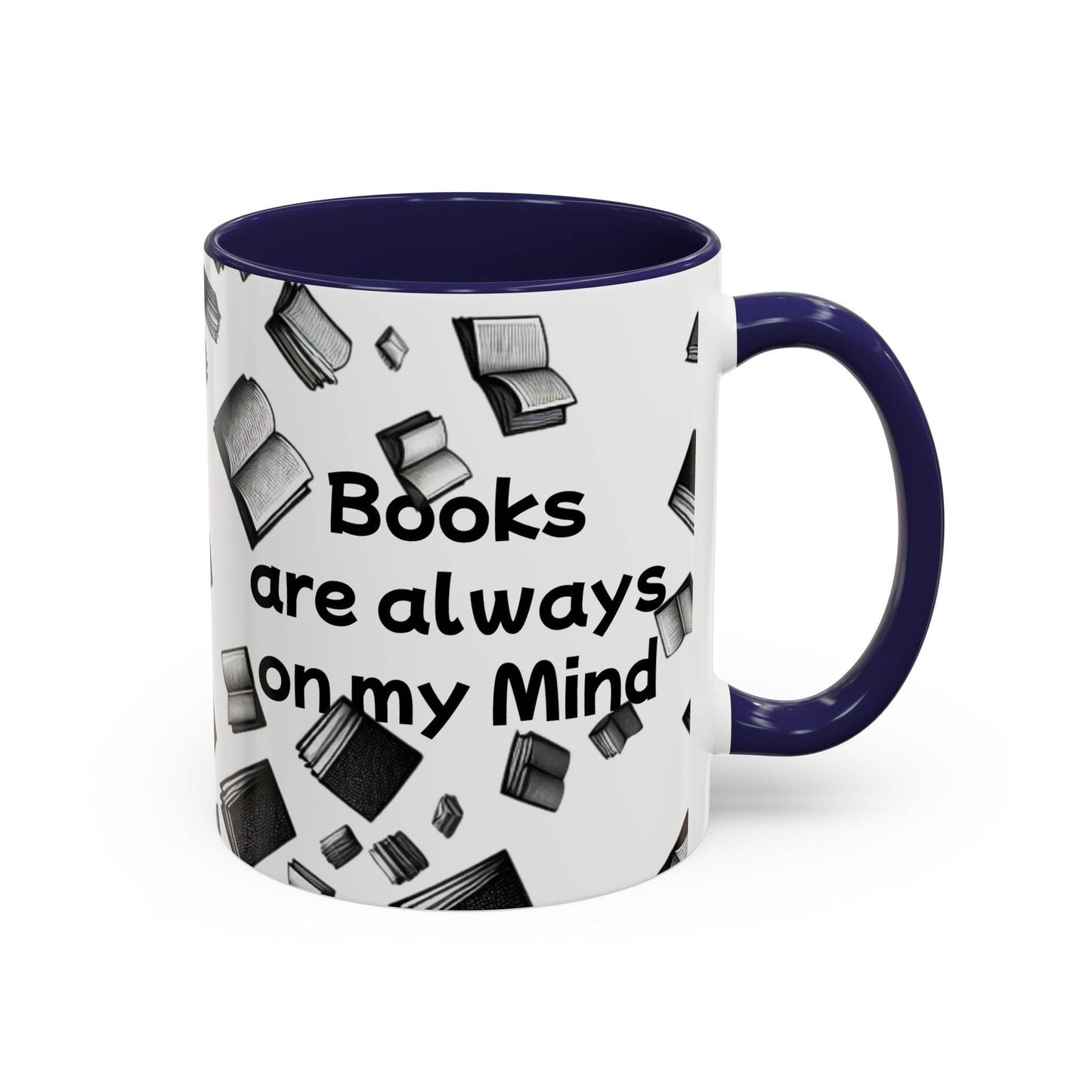 Books on My Mind Accent Coffee Mug - Perfect for Book Lovers - The Dreamer's Bookshop.