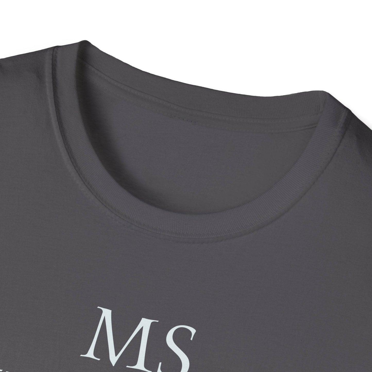 M.S. Warrior Unisex Softstyle T-Shirt - Empowering Graphic Tee for Women's Health Awareness - The Dreamer's Bookshop.