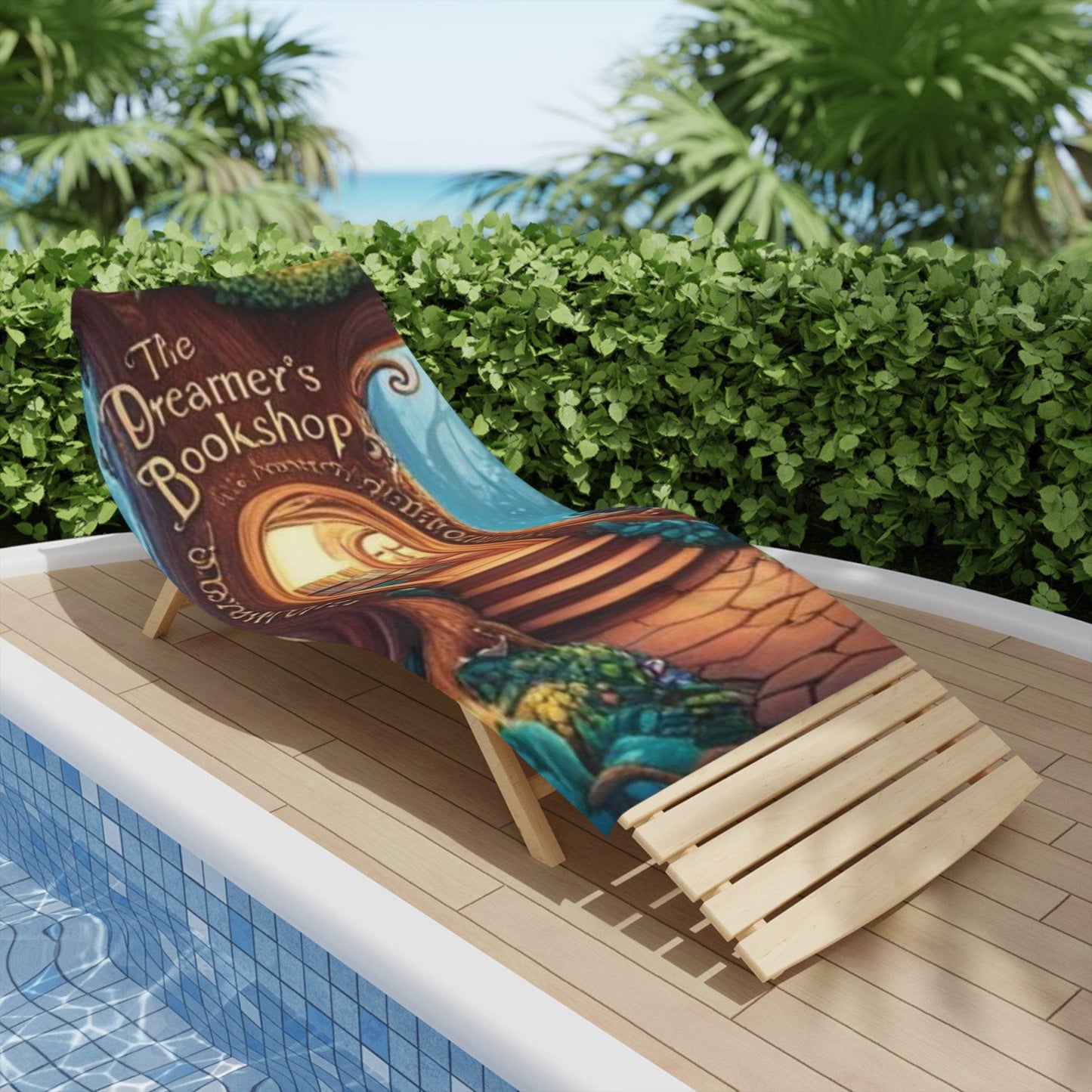 Dreamer's Bookshop Beach Towel - Cozy Literary Escape for Sun Lovers - The Dreamer's Bookshop.