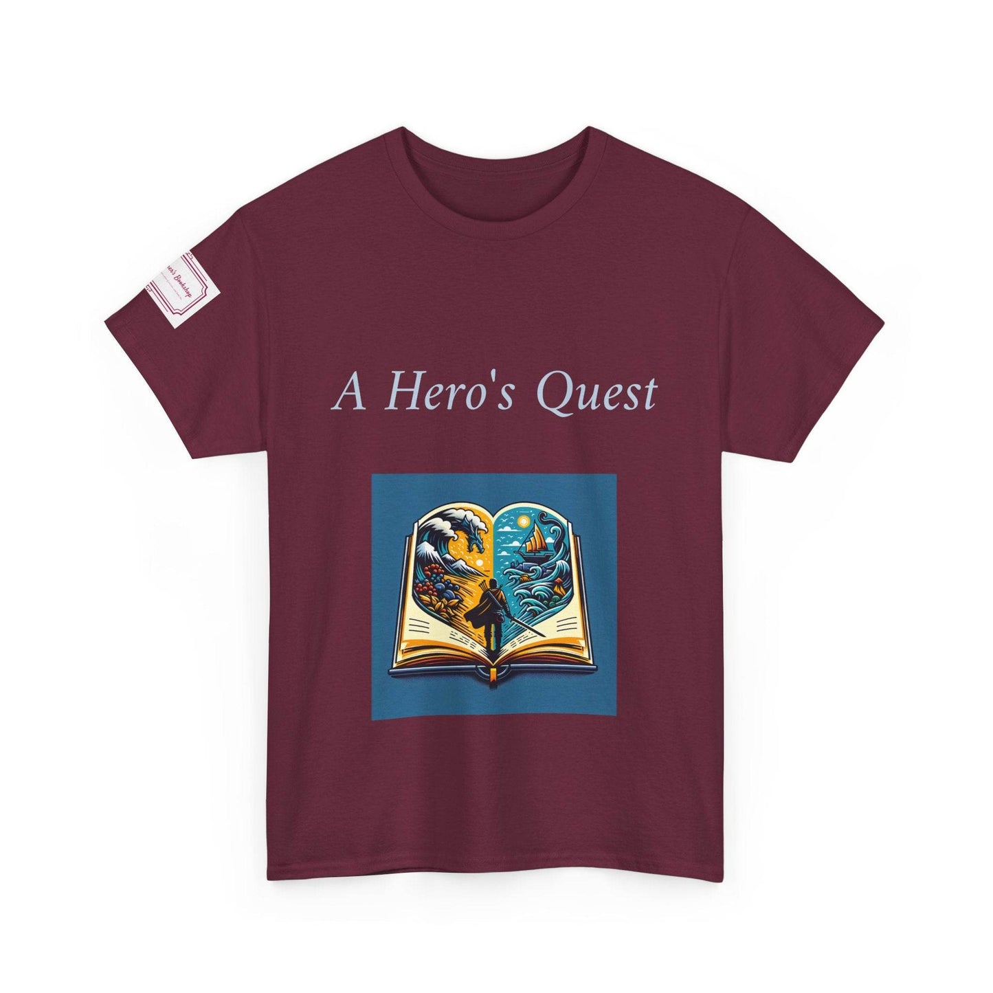 Adventure - Graphic Unisex Heavy Cotton Tee - Hero's Quest - The Dreamer's Bookshop.