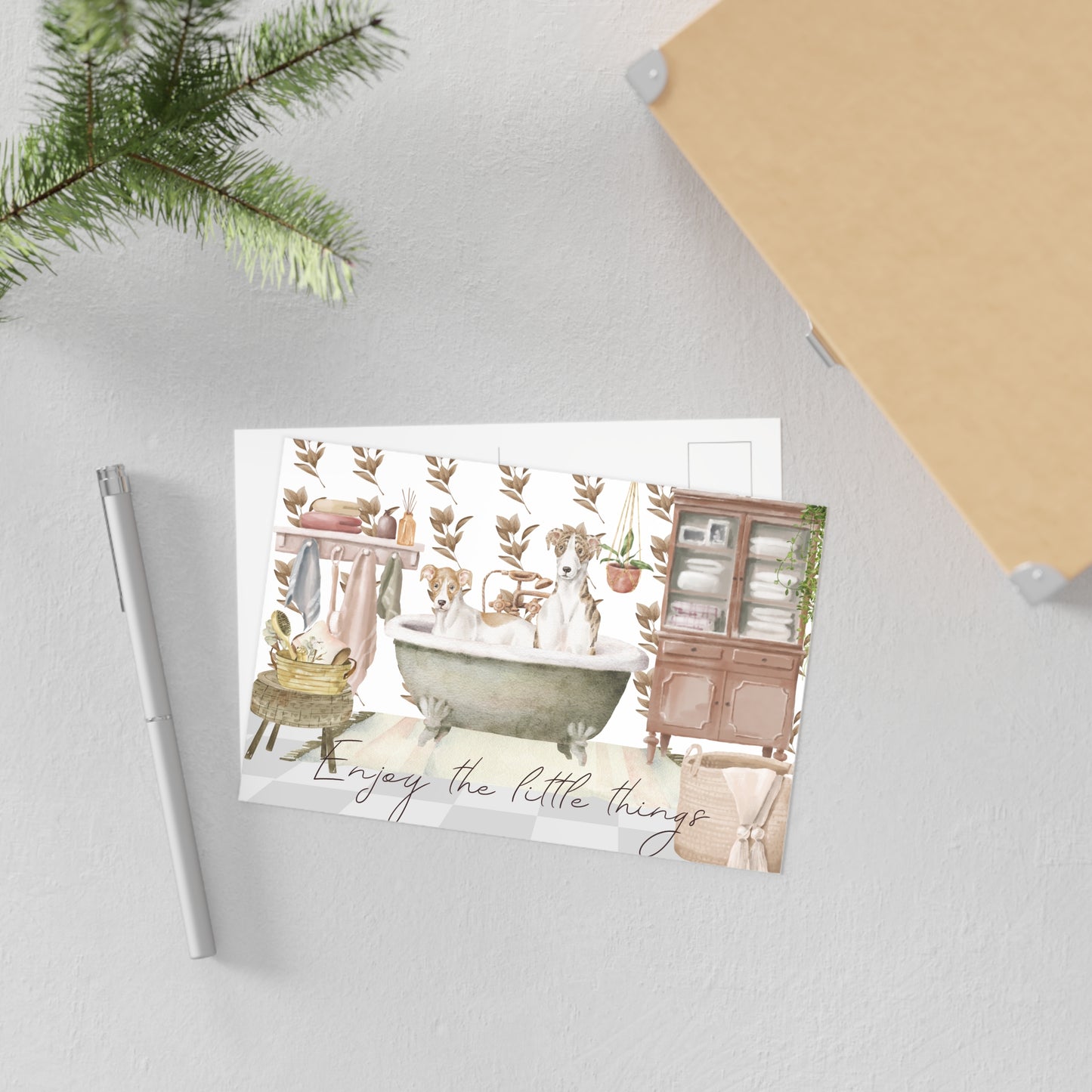 The Dreamer's Bookshop "Dog Bath" Enjoy the Little Things Card - The Dreamer's Bookshop.