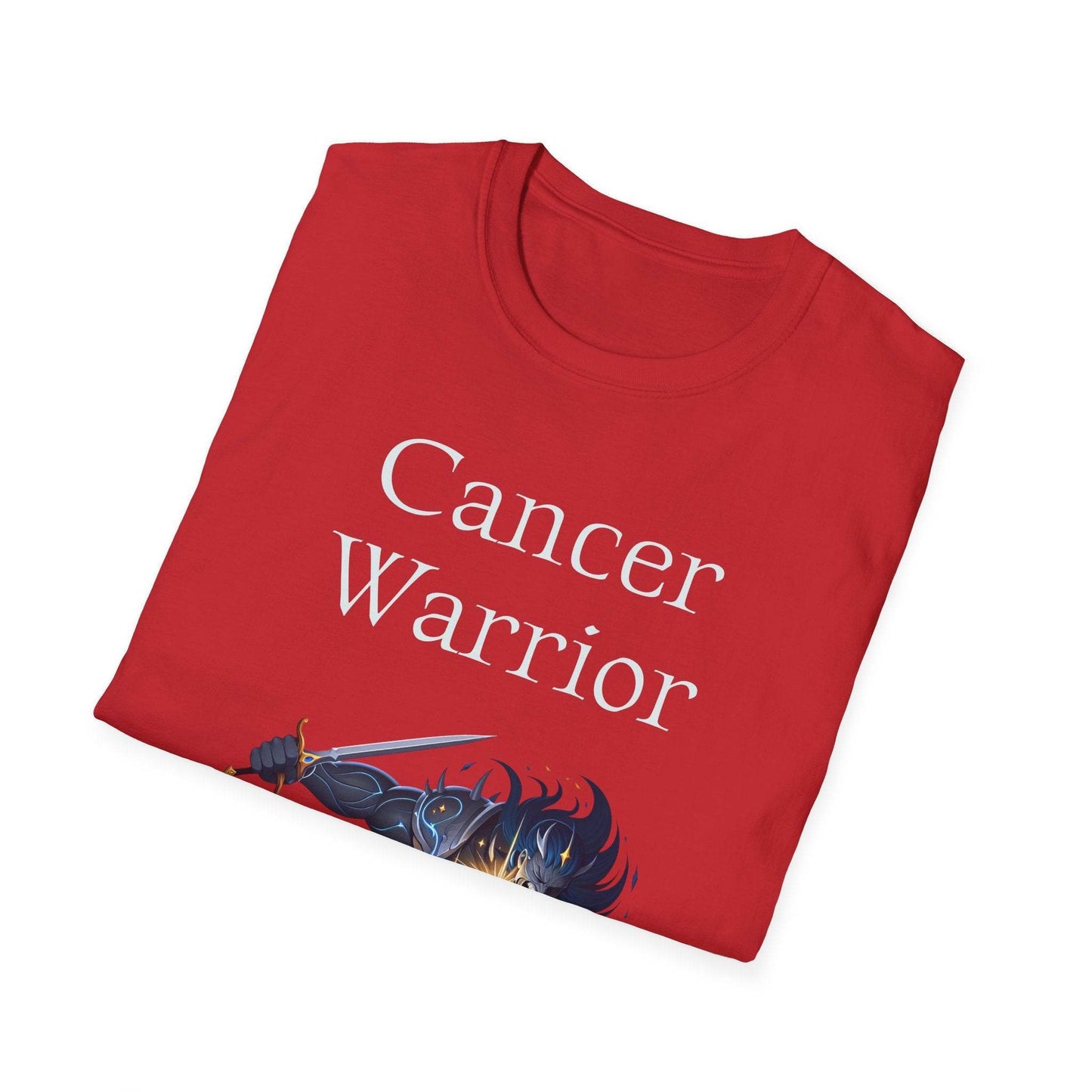 Cancer Warrior Unisex Softstyle T-Shirt - Empowering Graphic Tee for Women's Health Awarenes - The Dreamer's Bookshop.