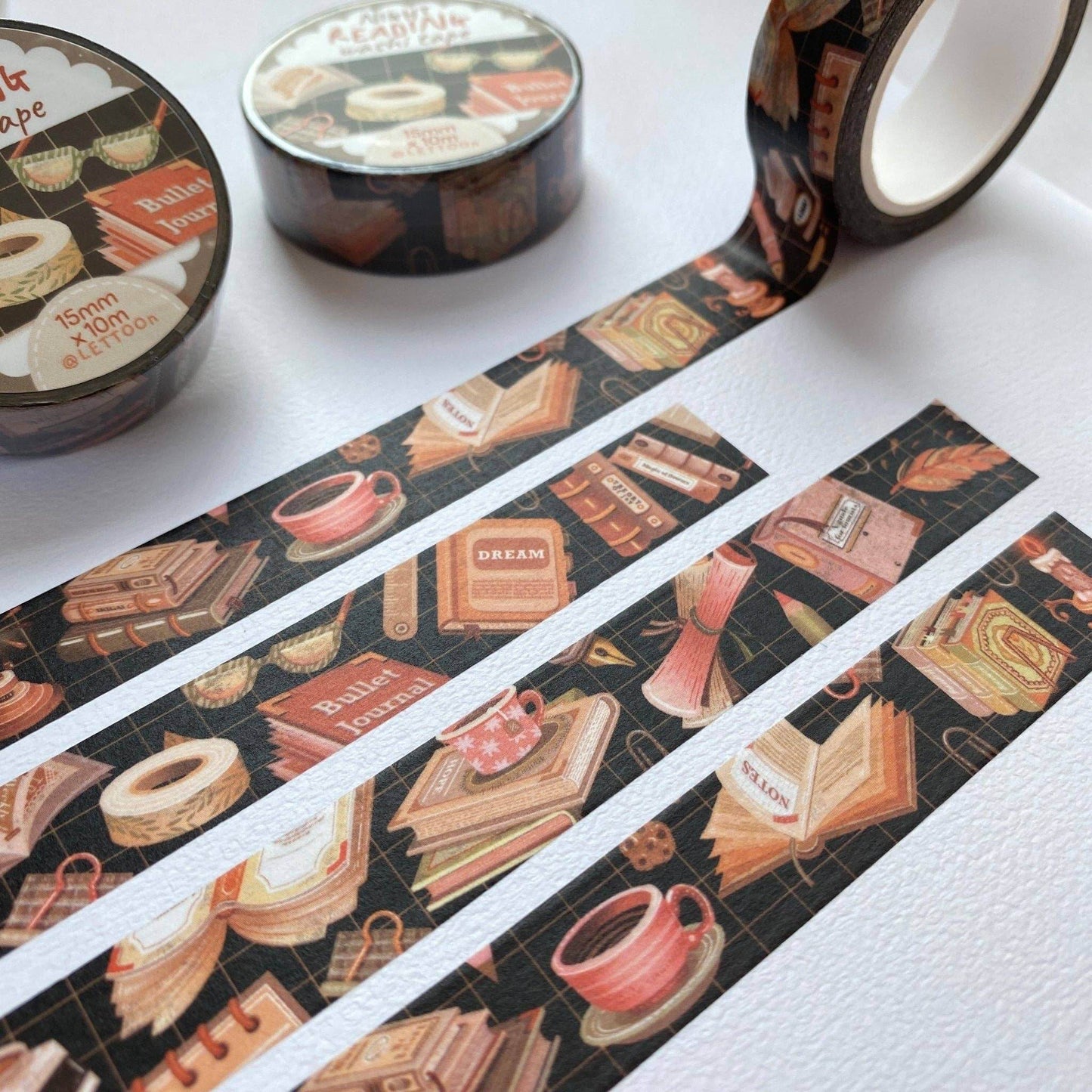 LETTOOn - Washi Tape - Lezen overdag en's avonds - The Dreamer's Bookshop.