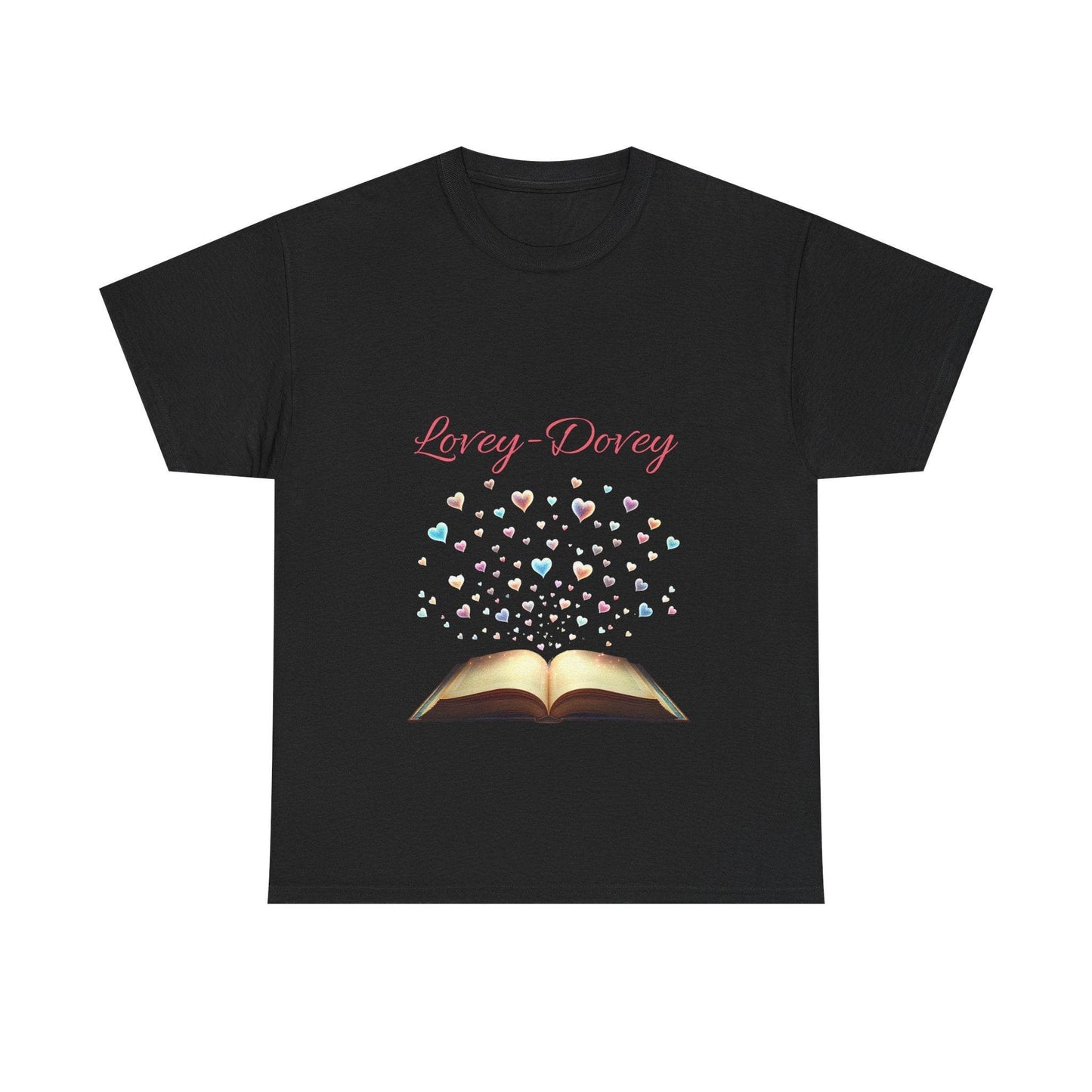 Lovey - Dovey - Unisex Heavy Cotton Tee - Sweet Romance - The Dreamer's Bookshop.