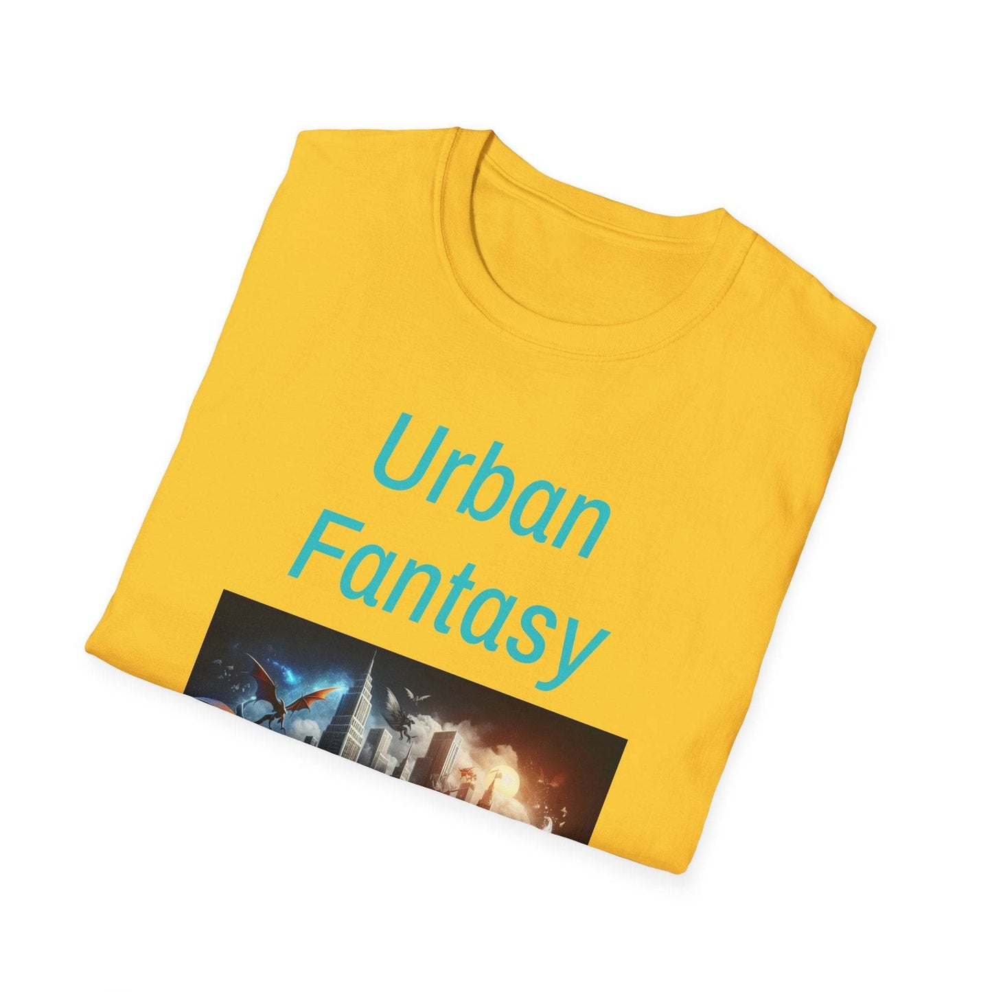 Urban Fantasy Unisex Softstyle T-Shirt - Dreamy Book Design for Book Lovers - The Dreamer's Bookshop.