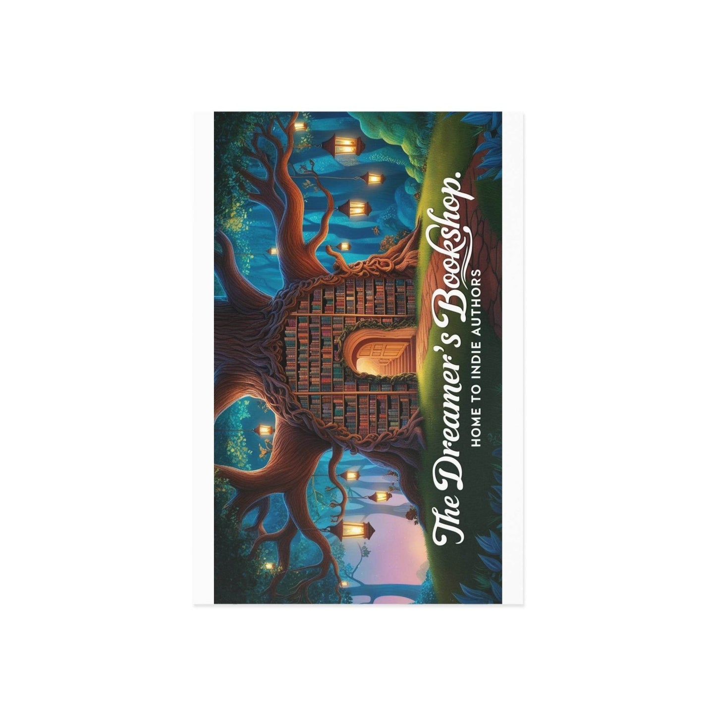 The Dreamer's Bookshop - Tree and Books Card - The Dreamer's Bookshop.