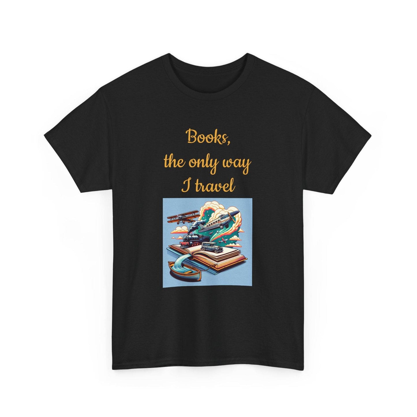 Travel - Unisex Heavy Cotton Tee for Book Lovers - The Dreamer's Bookshop.