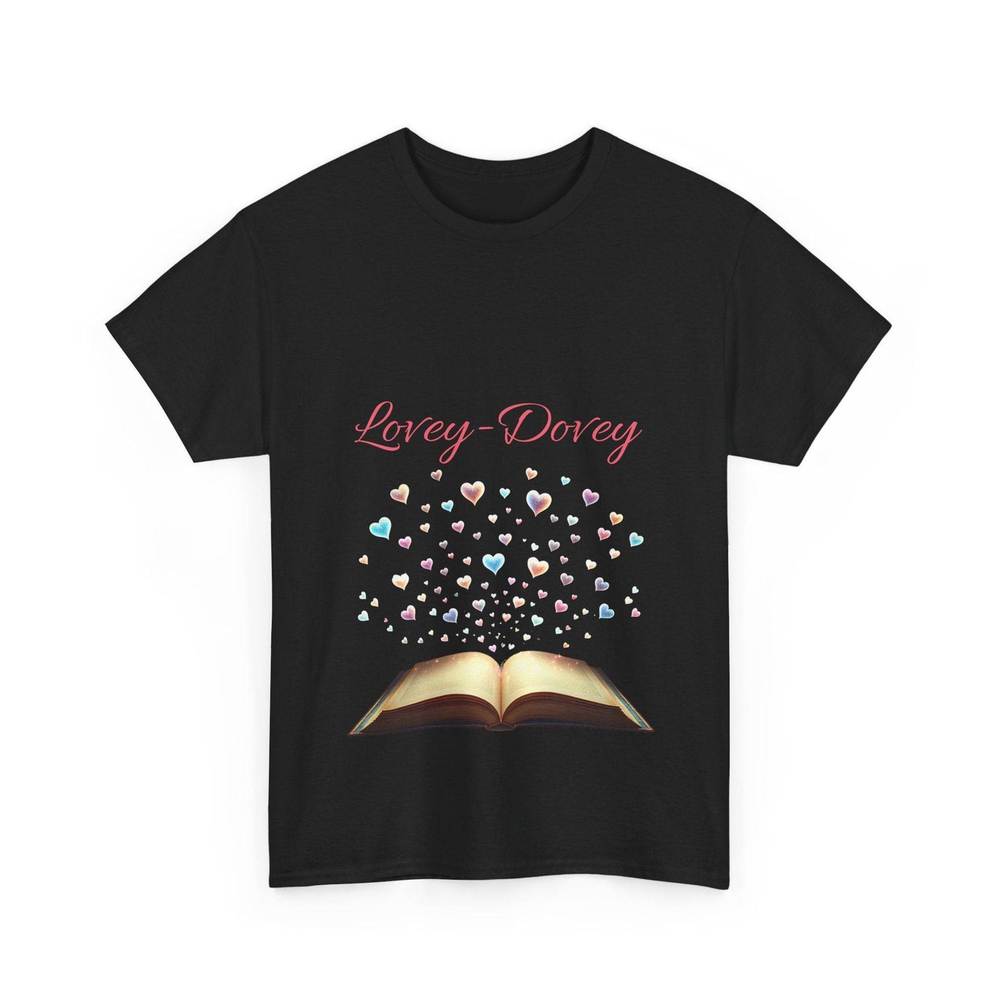 Lovey - Dovey - Unisex Heavy Cotton Tee - Sweet Romance - The Dreamer's Bookshop.