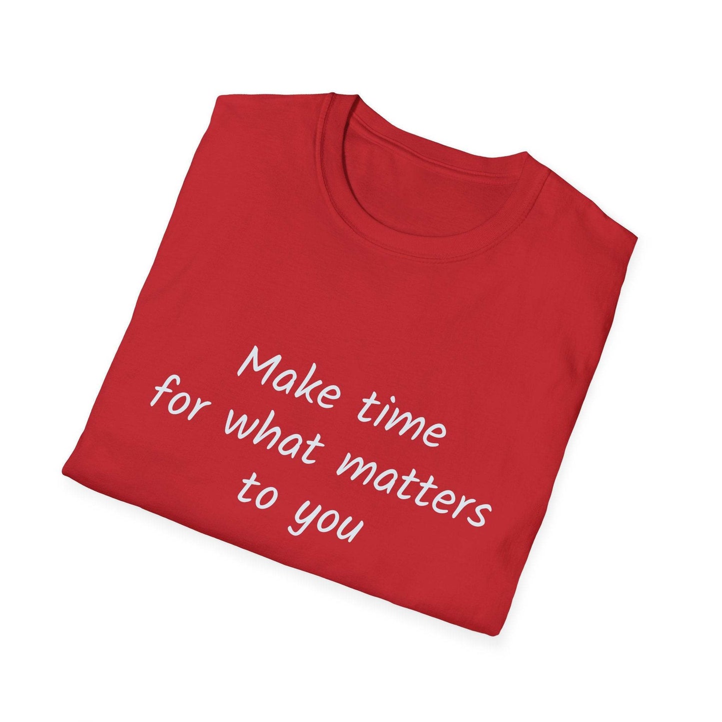 Motivational Unisex Softstyle T-Shirt - Make Time - The Dreamer's Bookshop.