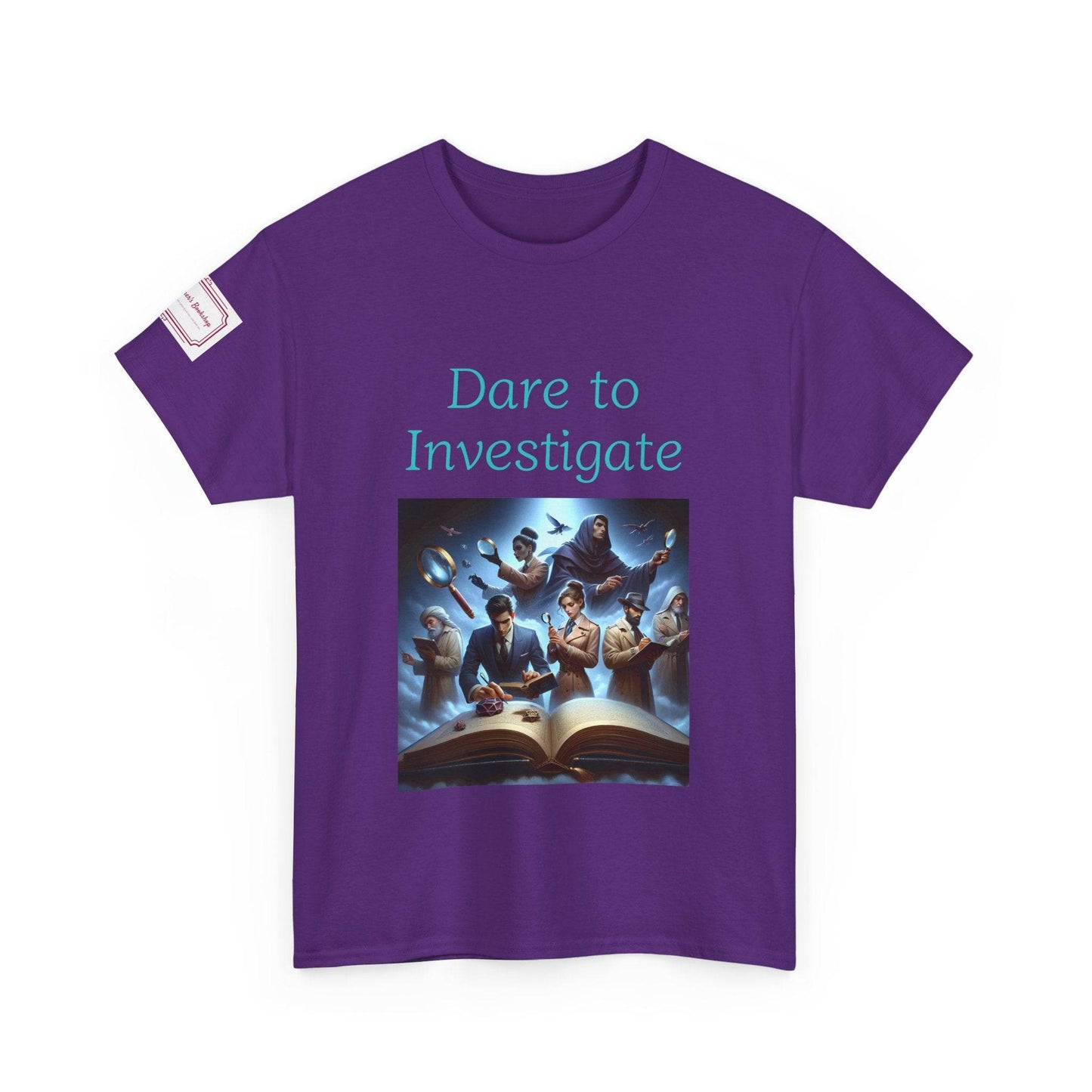 Investigate - Graphic Unisex Heavy Cotton Tee - Crime/Mystery Books - The Dreamer's Bookshop.