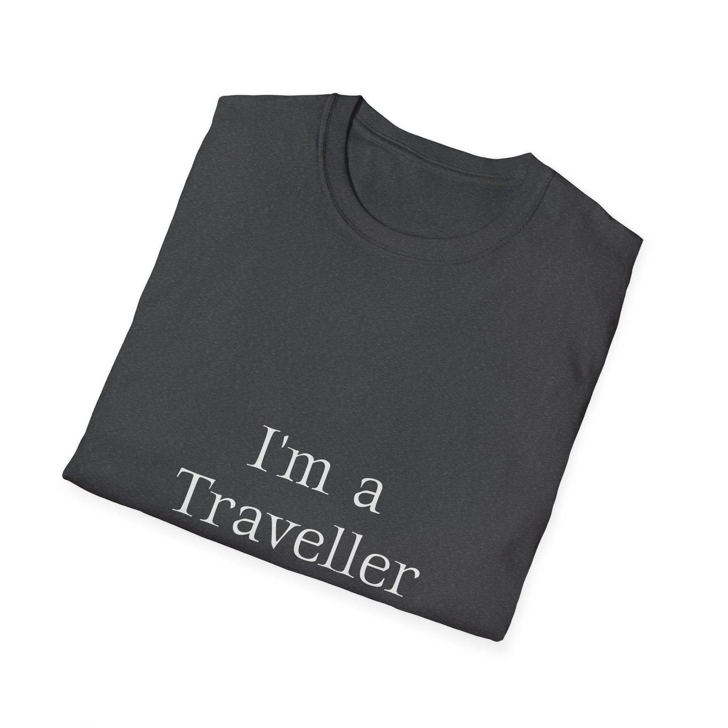 Unisex Softstyle T-Shirt - 'I'm a Traveller of Worlds' & 'Books Take Me Places Far & Beyond' - The Dreamer's Bookshop.