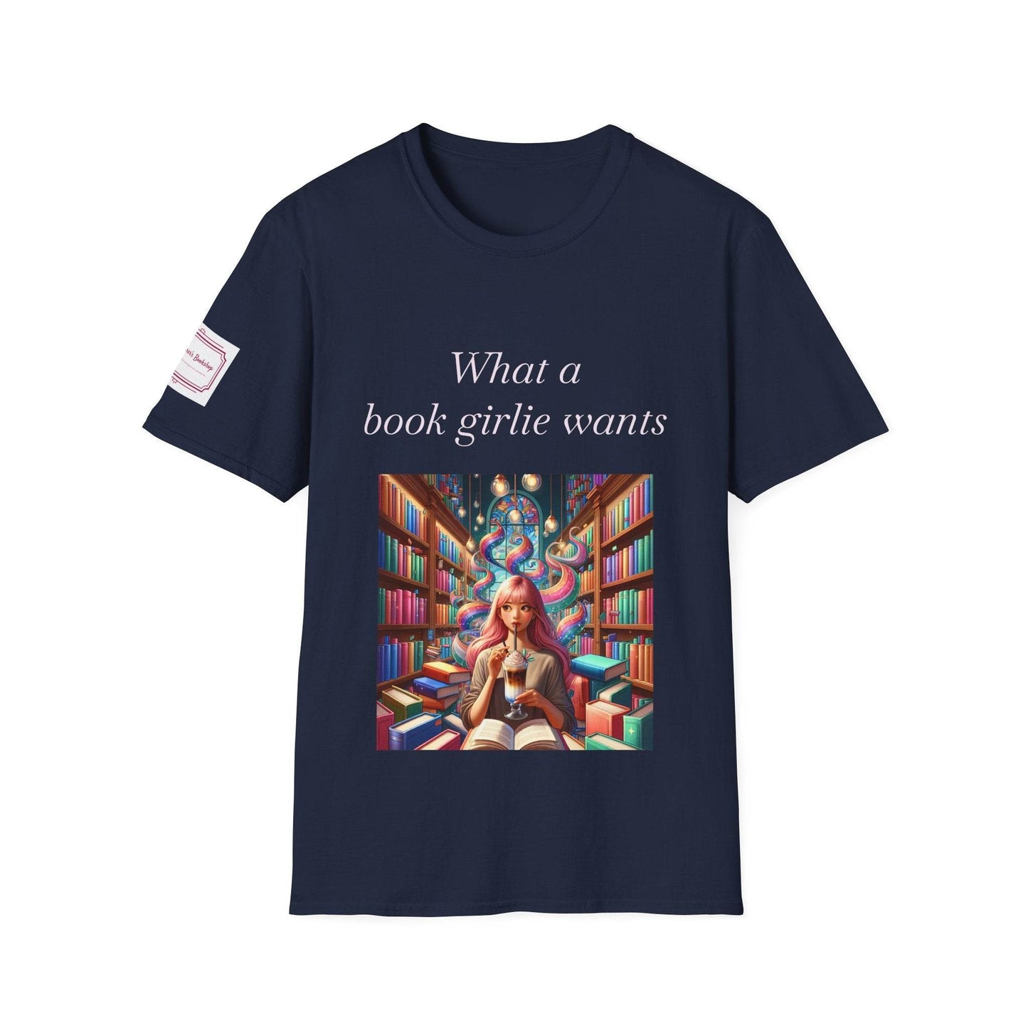 Book Girlie Unisex Softstyle T-Shirt - Perfect for Readers and Book Lovers - The Dreamer's Bookshop.