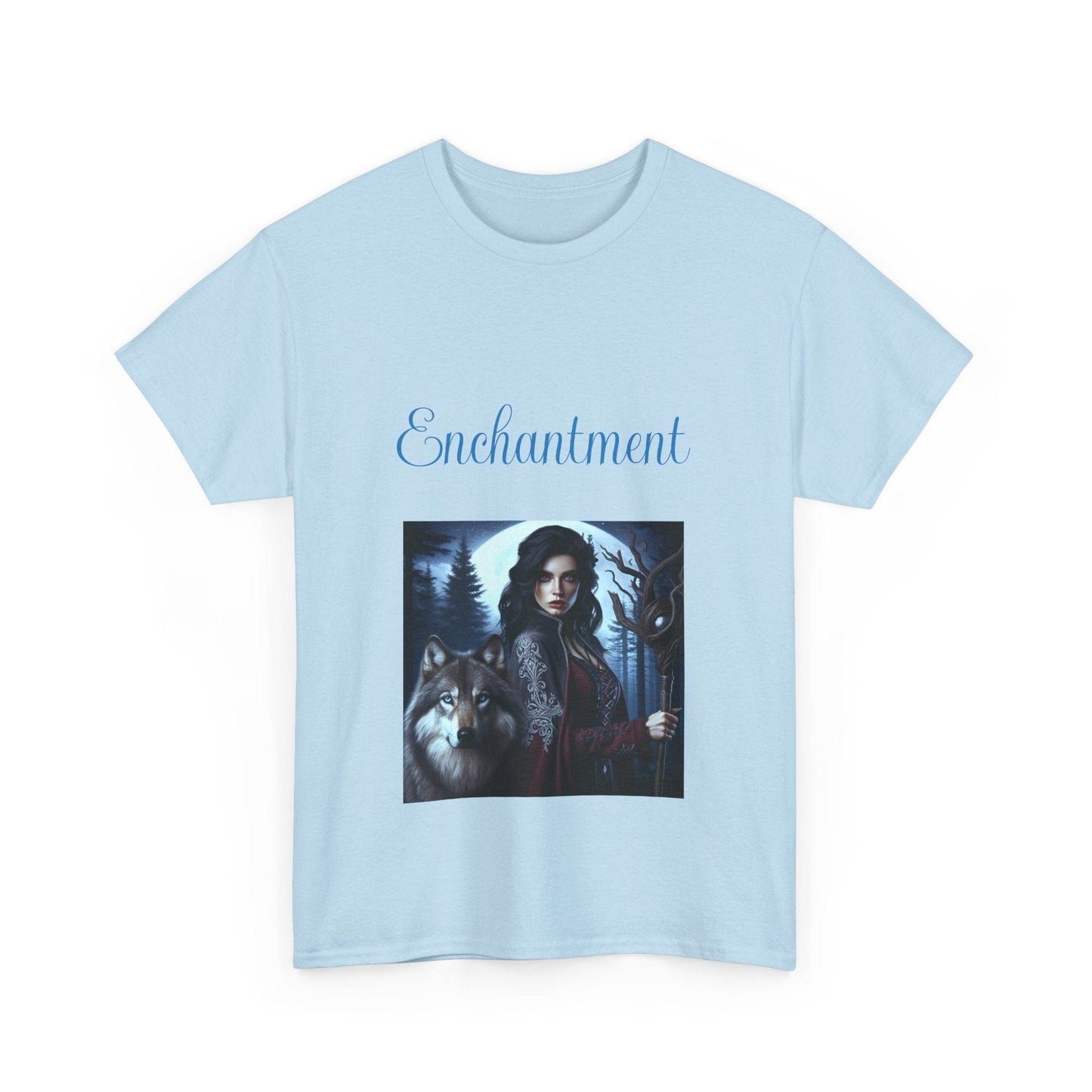 Enchanting Wolf Witch Unisex Heavy Cotton Tee - The Dreamer's Bookshop.