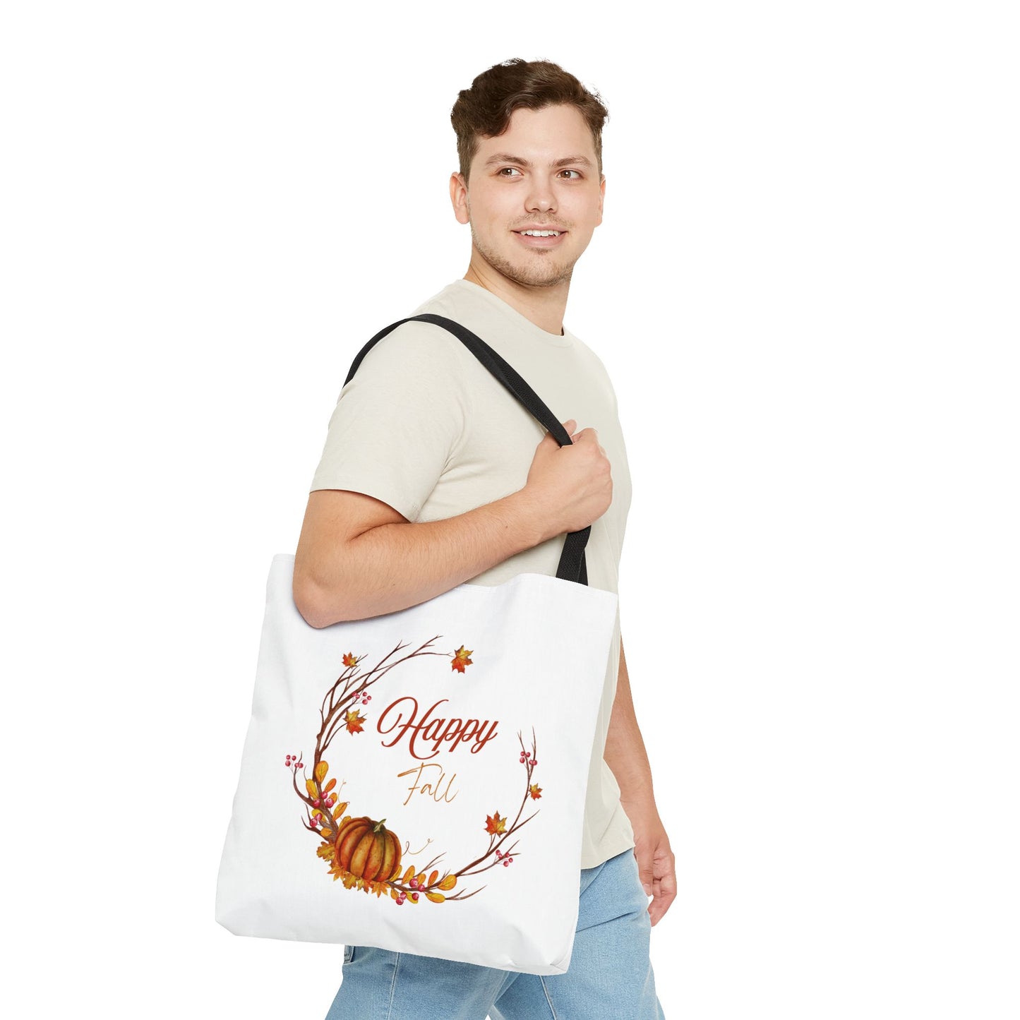 Happy Fall Tote Bag - Cozy Autumn Design