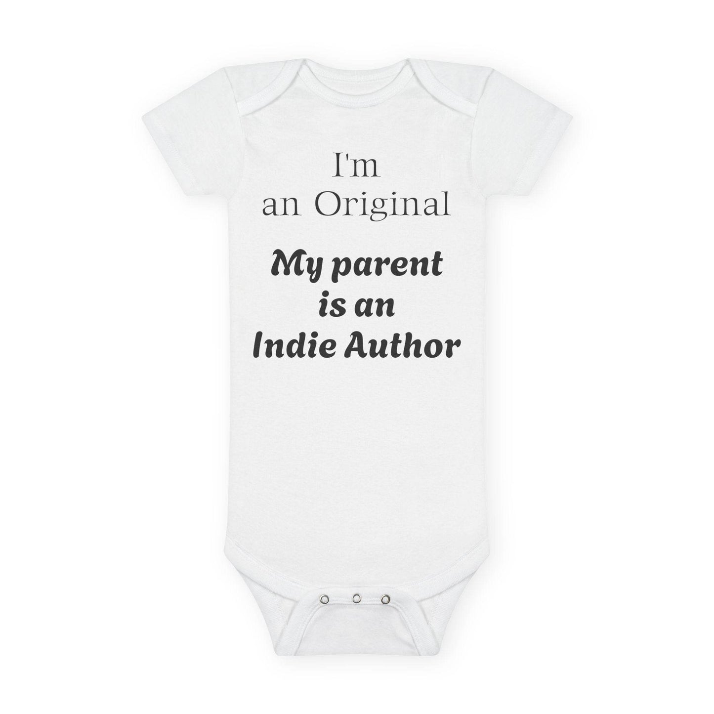 US - Cute Indie Author Baby Bodysuit - Organic Onesie for Creative Families - The Dreamer's Bookshop.
