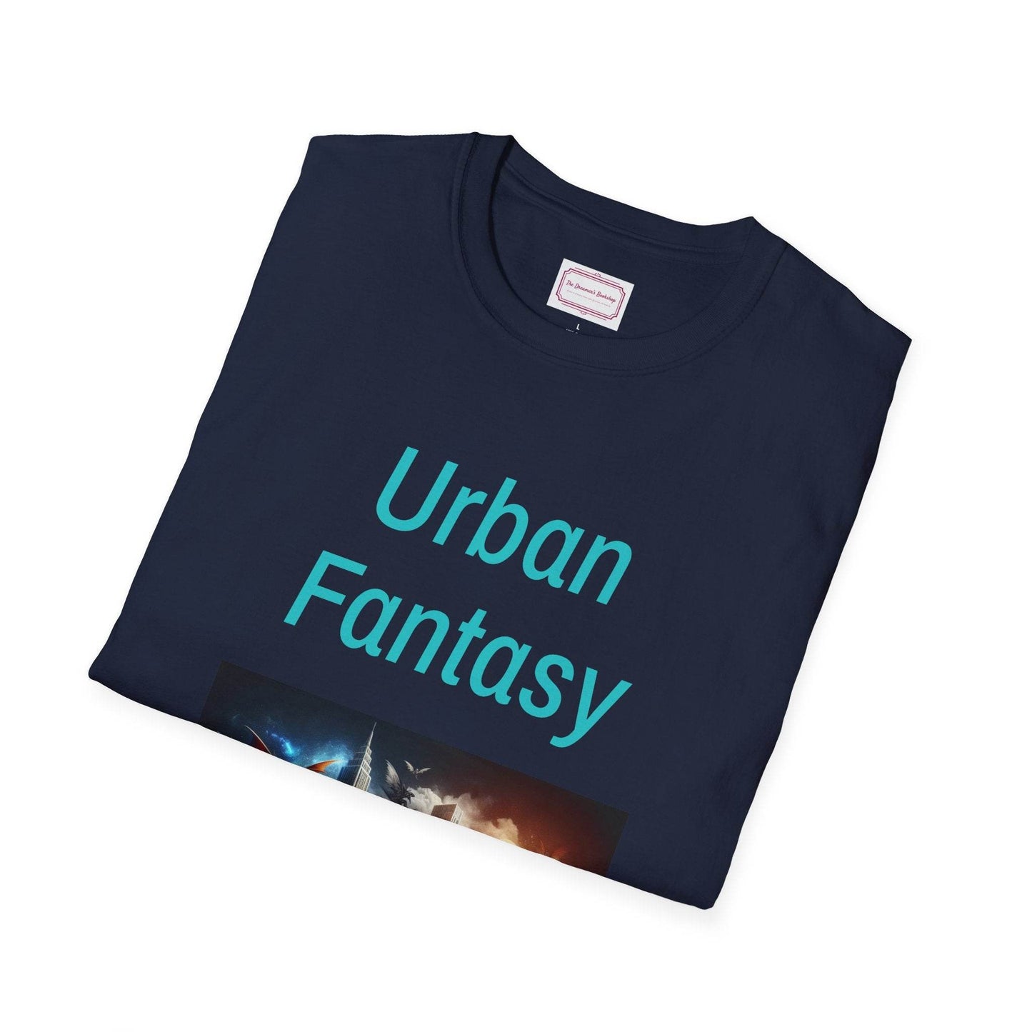 Urban Fantasy Unisex Softstyle T-Shirt - Creative Graphic Tee for Readers and Dreamers - The Dreamer's Bookshop.