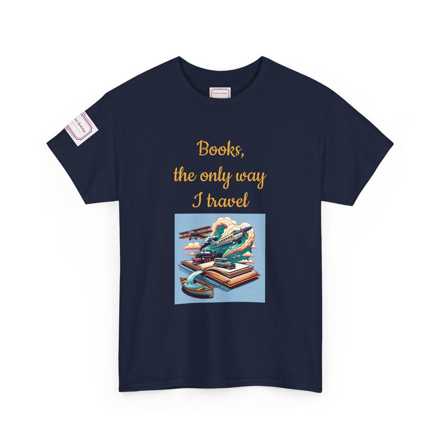 Travel - Unisex Heavy Cotton Tee - Perfect for Book Lovers - The Dreamer's Bookshop.