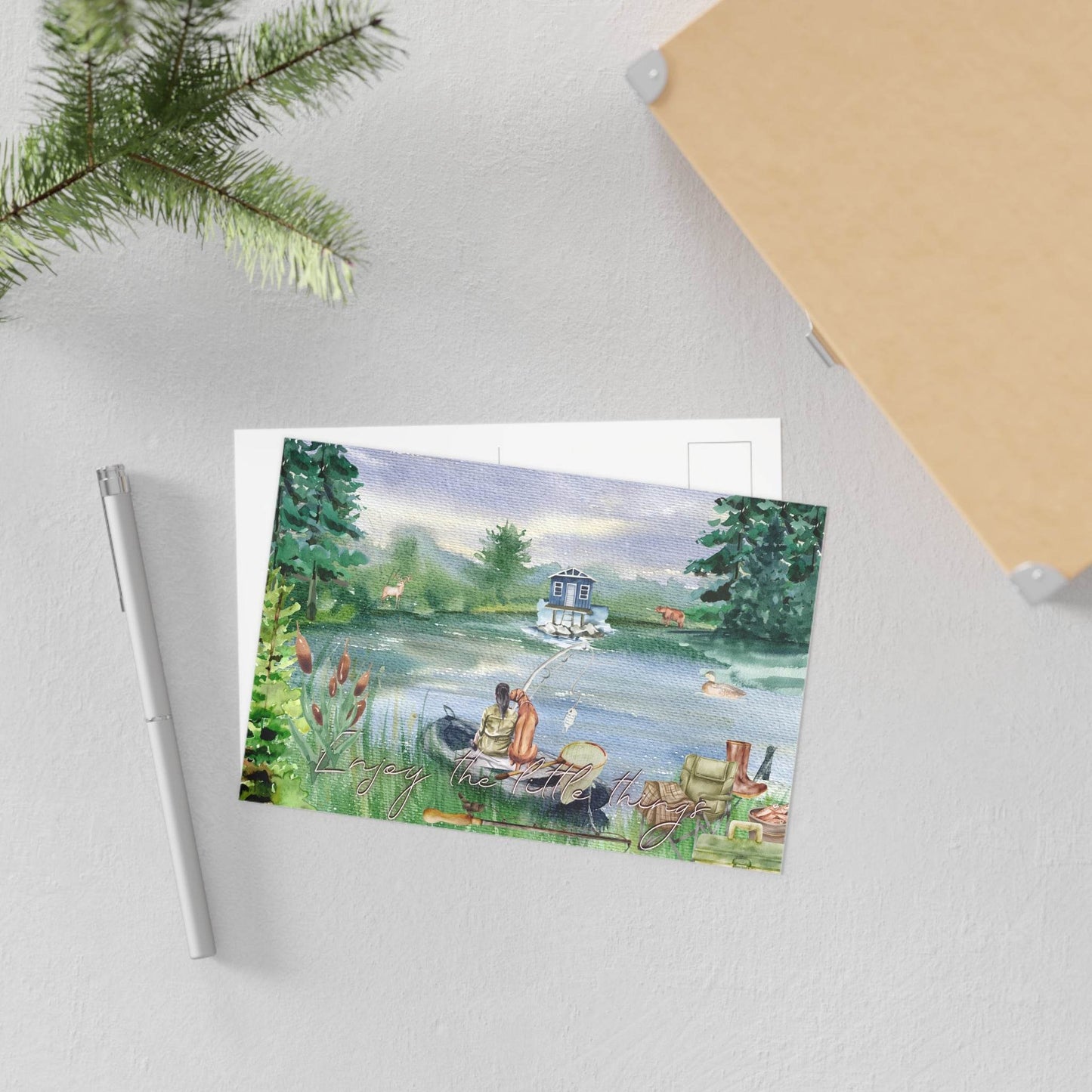 The Dreamer's Bookshop "Fishing" Enjoy the Little Things Card - The Dreamer's Bookshop.