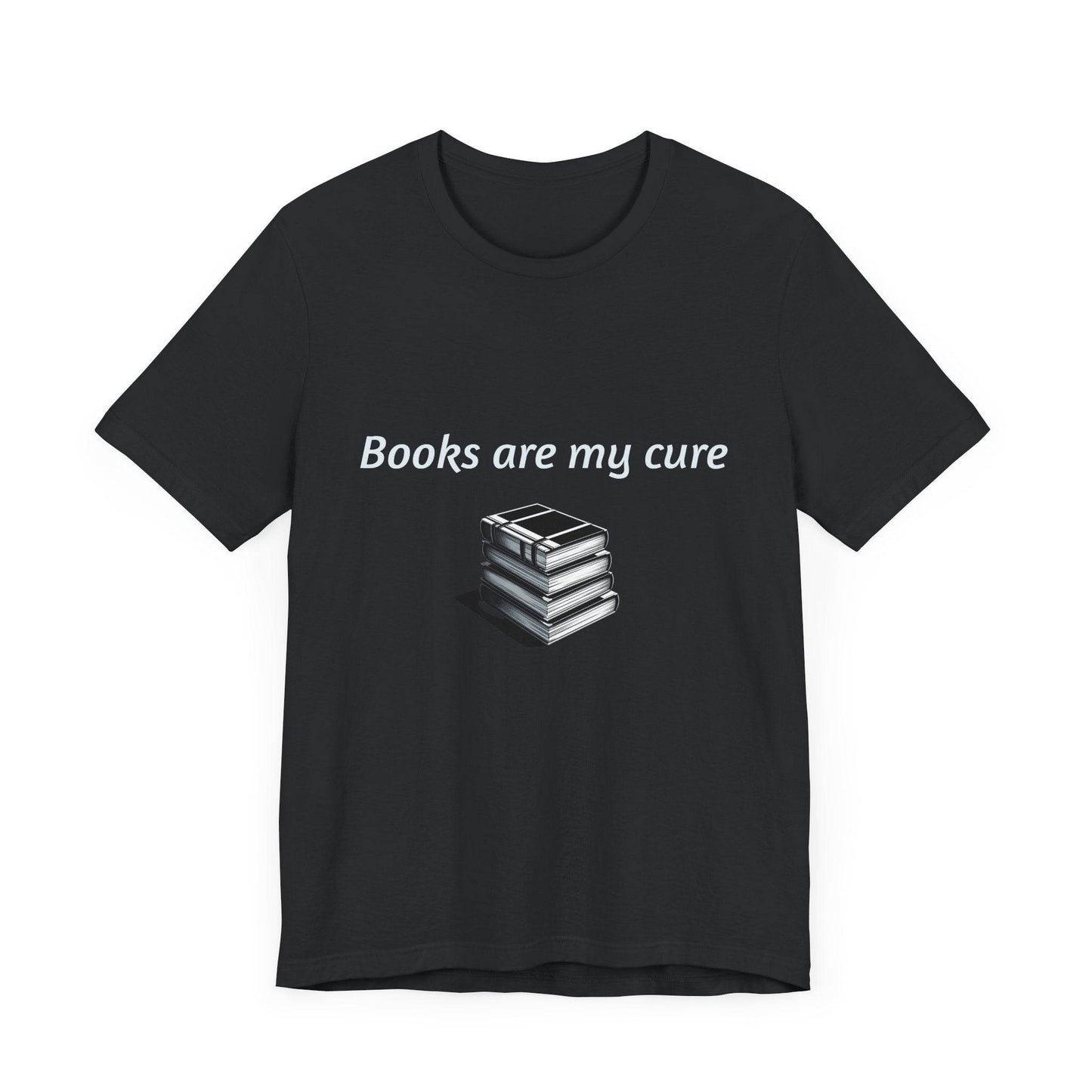 Inspirational Unisex Short Sleeve Tee - Books are my cure - The Dreamer's Bookshop.