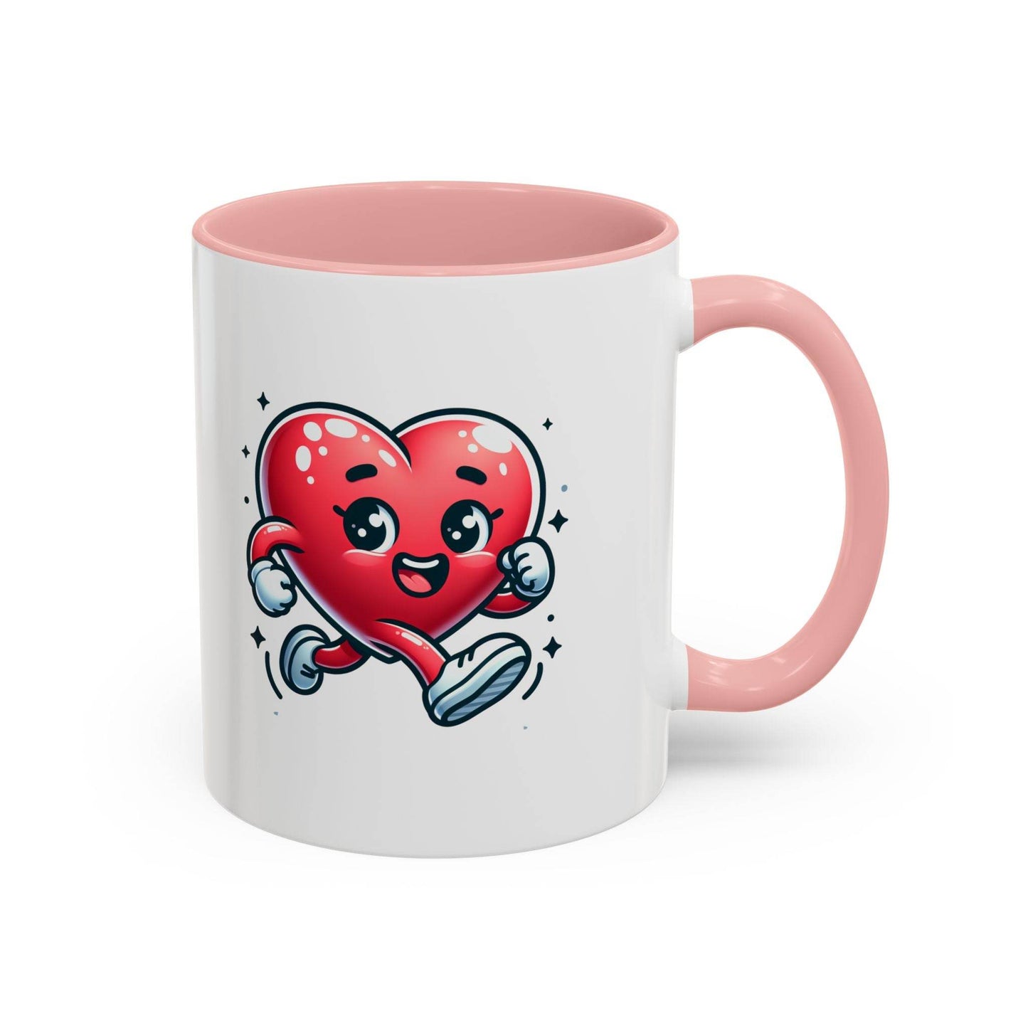 Playful Heart Running Coffee Mug - Cute Gift for Positive Thinkers - The Dreamer's Bookshop.