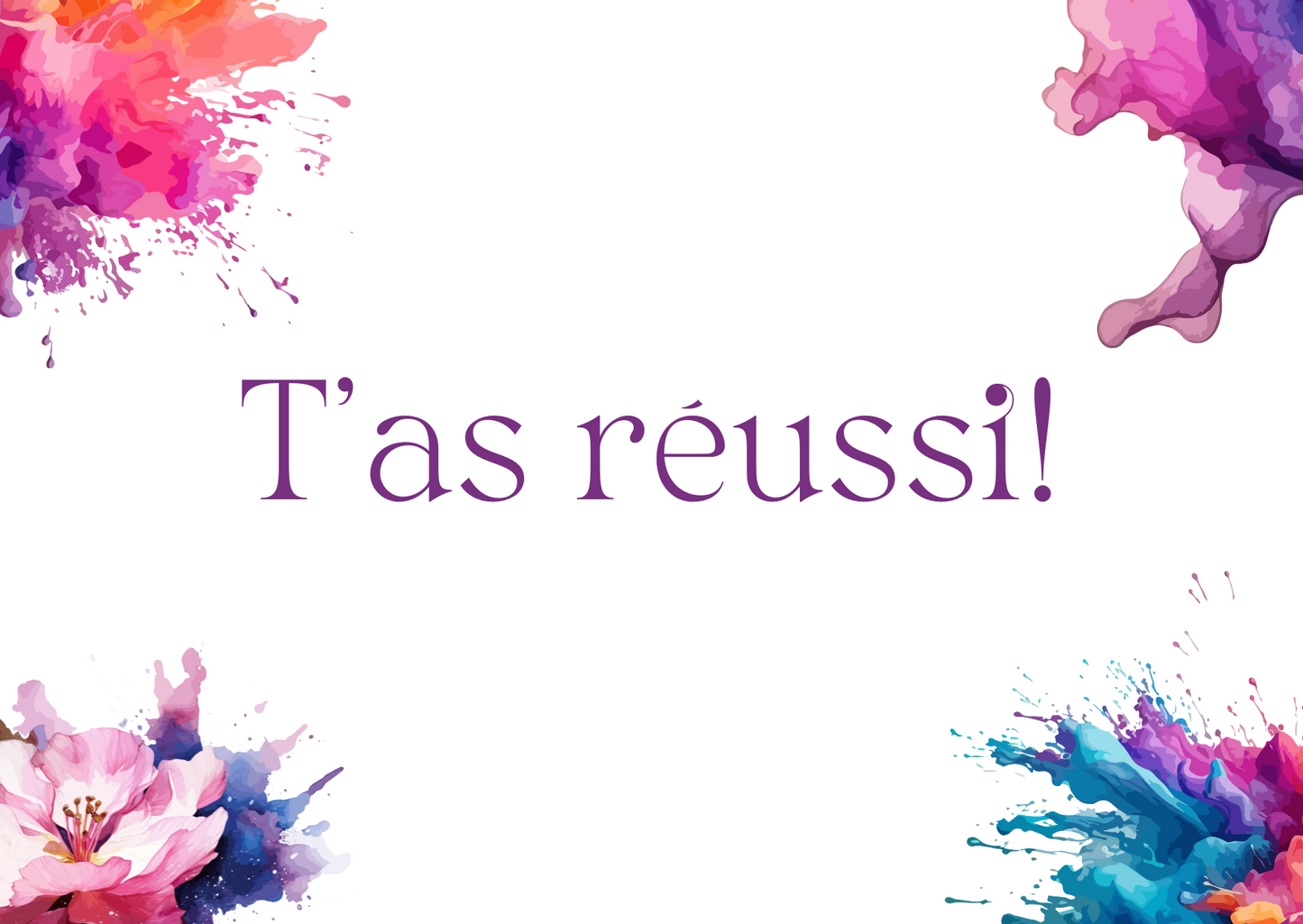 The Dreamer's Bookshop "T'as réussi" Exclamation Card - The Dreamer's Bookshop.
