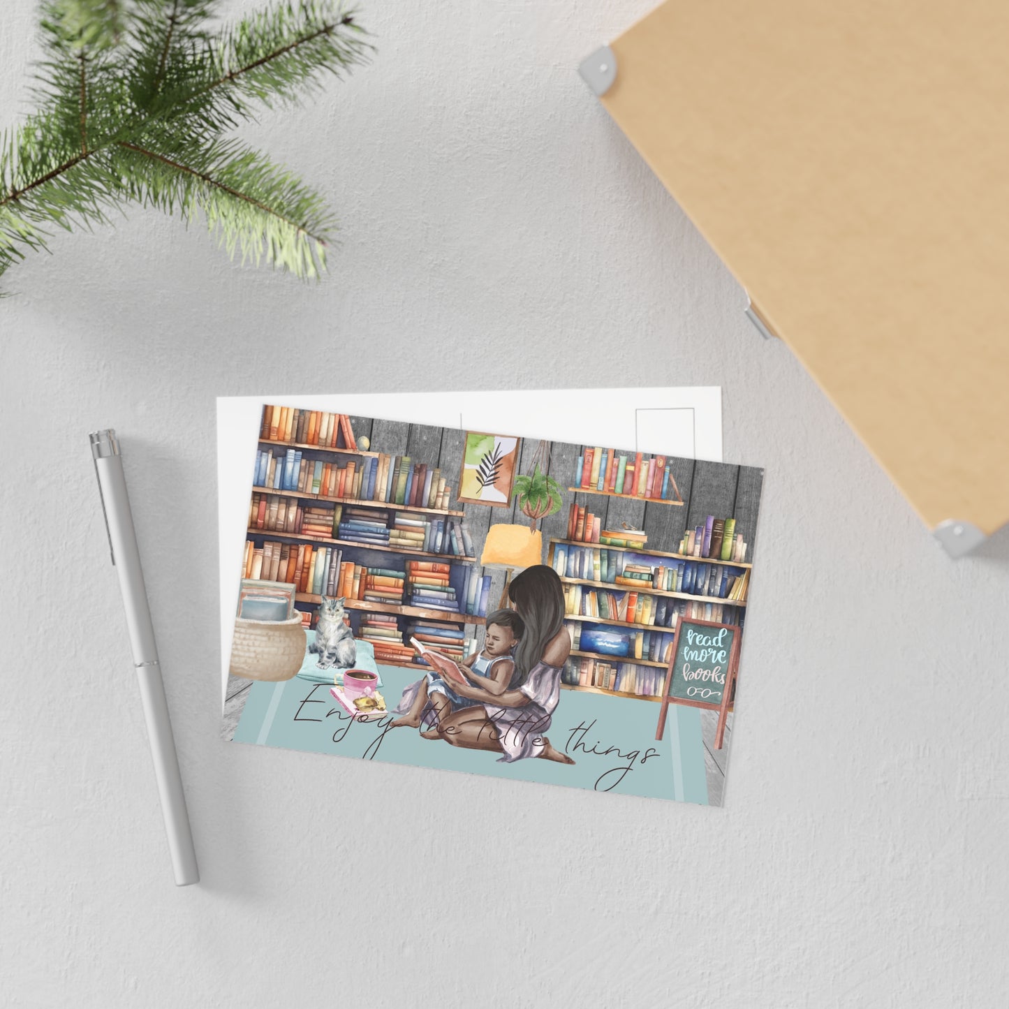 The Dreamer's Bookshop "Mom Reading" Enjoy the Little Things Card - The Dreamer's Bookshop.