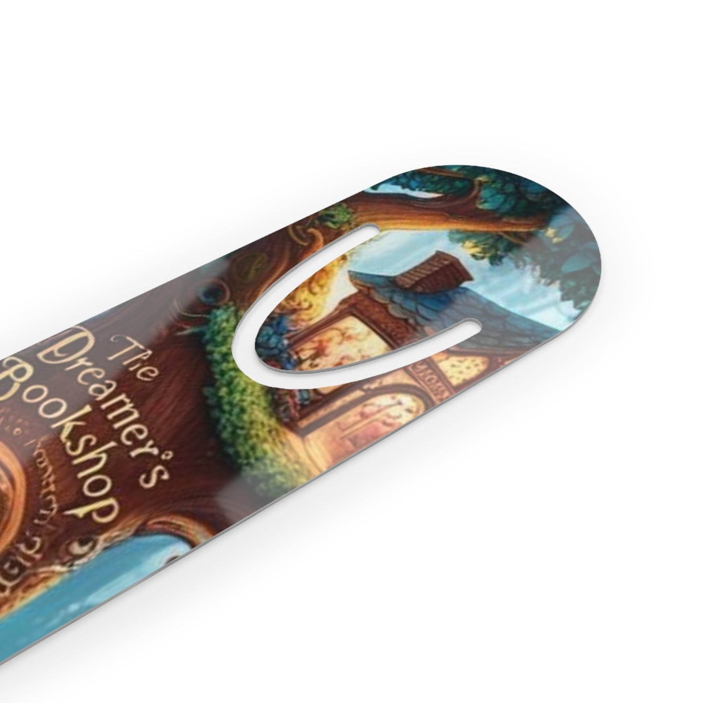 Fantasy Bookshop Bookmark - Enchanting Metal Page Marker for Book Lovers - The Dreamer's Bookshop.