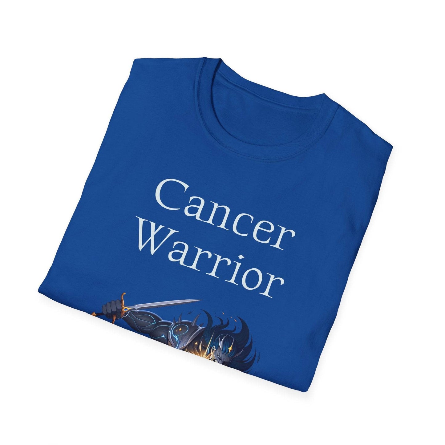 Cancer Warrior Unisex Softstyle T-Shirt - Empowering Graphic Tee for Women's Health Awarenes - The Dreamer's Bookshop.