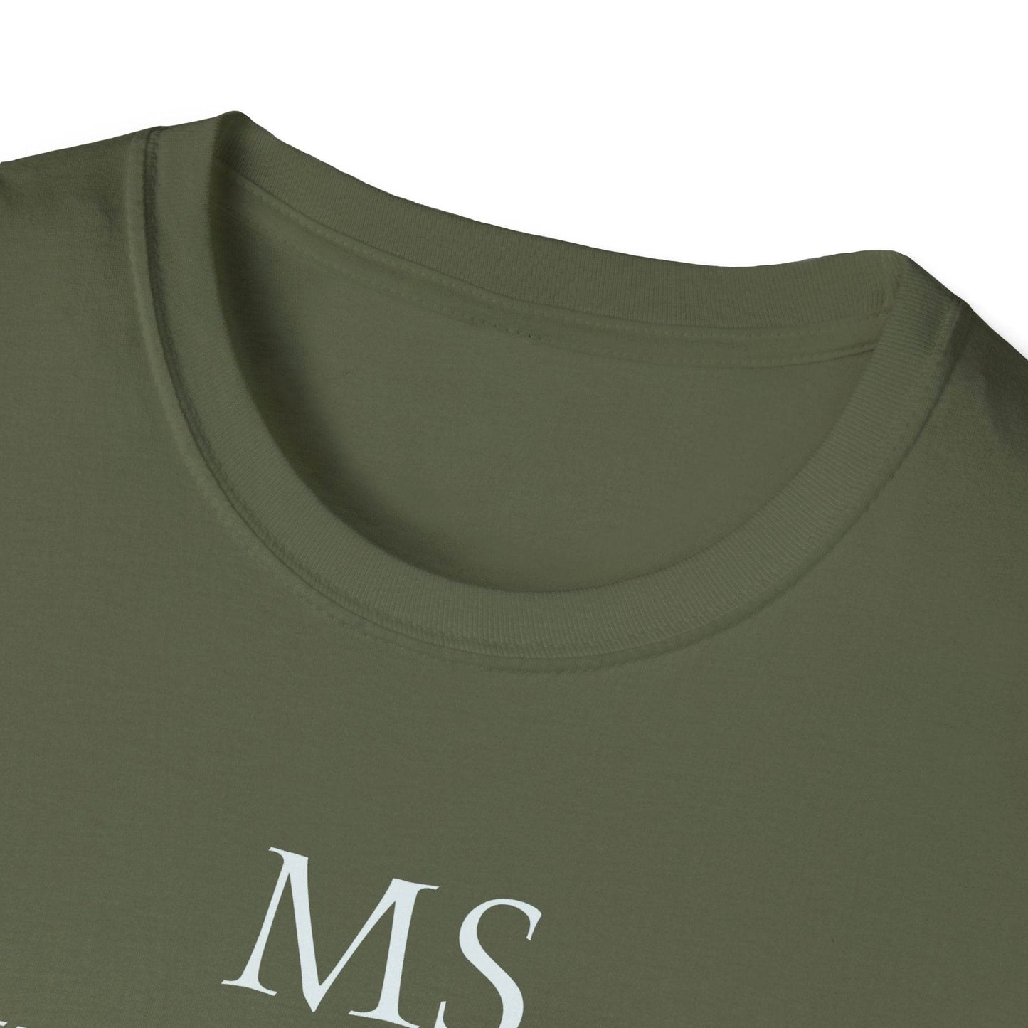 M.S. Warrior Unisex Softstyle T-Shirt - Empowering Graphic Tee for Women's Health Awareness - The Dreamer's Bookshop.