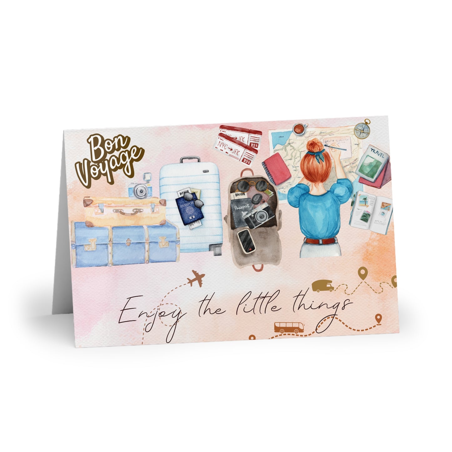 The Dreamer's Bookshop "Bon Voyage" Enjoy the Little Things Card - The Dreamer's Bookshop.