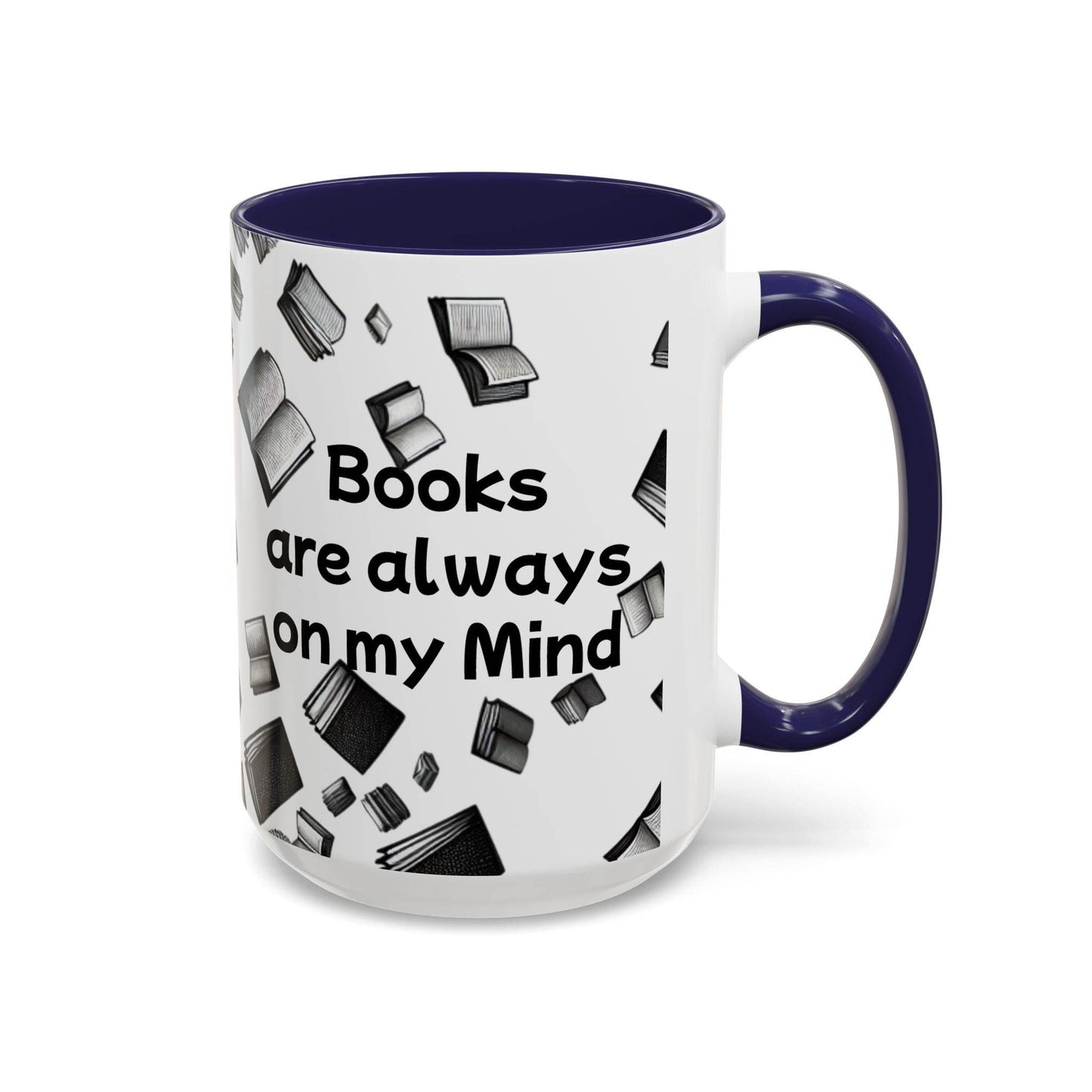 Books on My Mind Accent Coffee Mug - Perfect for Book Lovers - The Dreamer's Bookshop.