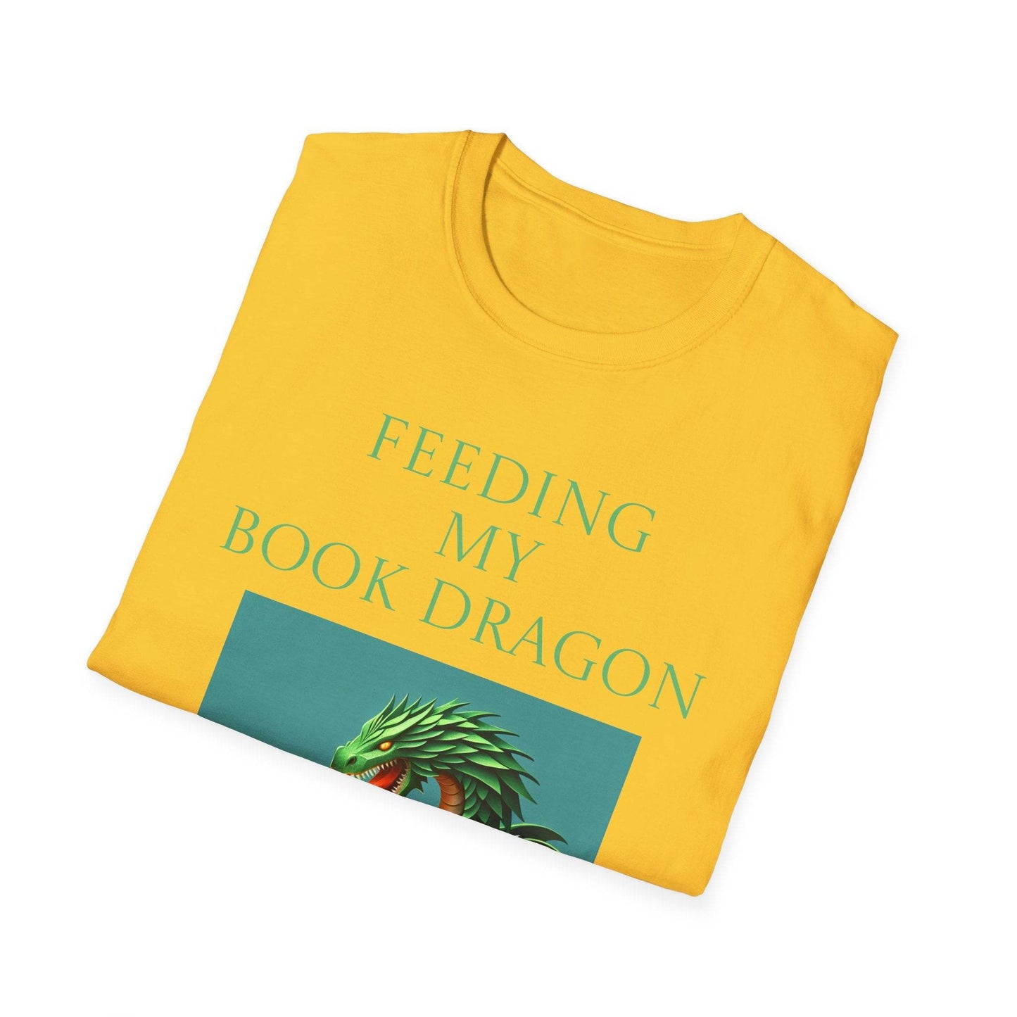 Unisex Softstyle T-Shirt - 'Book Dragon' - The Dreamer's Bookshop.