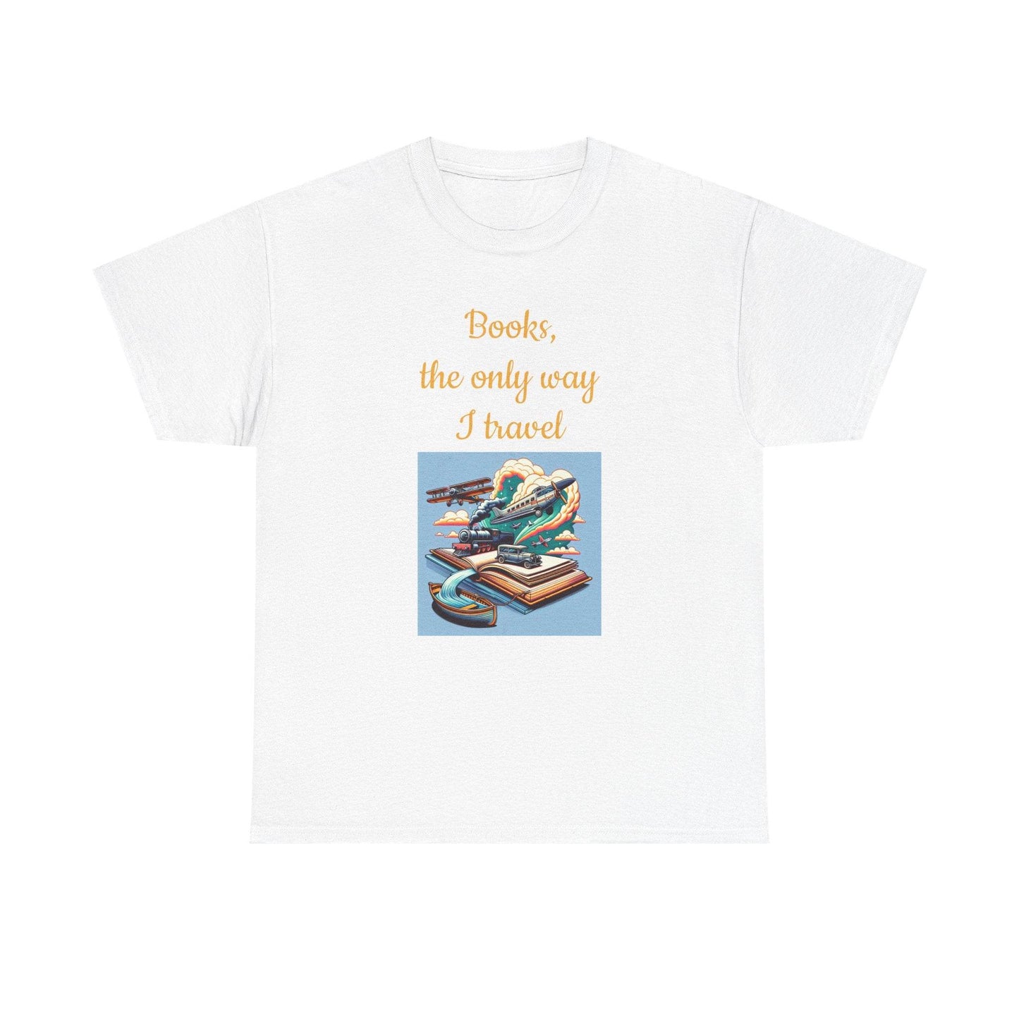 Travel - Unisex Heavy Cotton Tee for Book Lovers - The Dreamer's Bookshop.