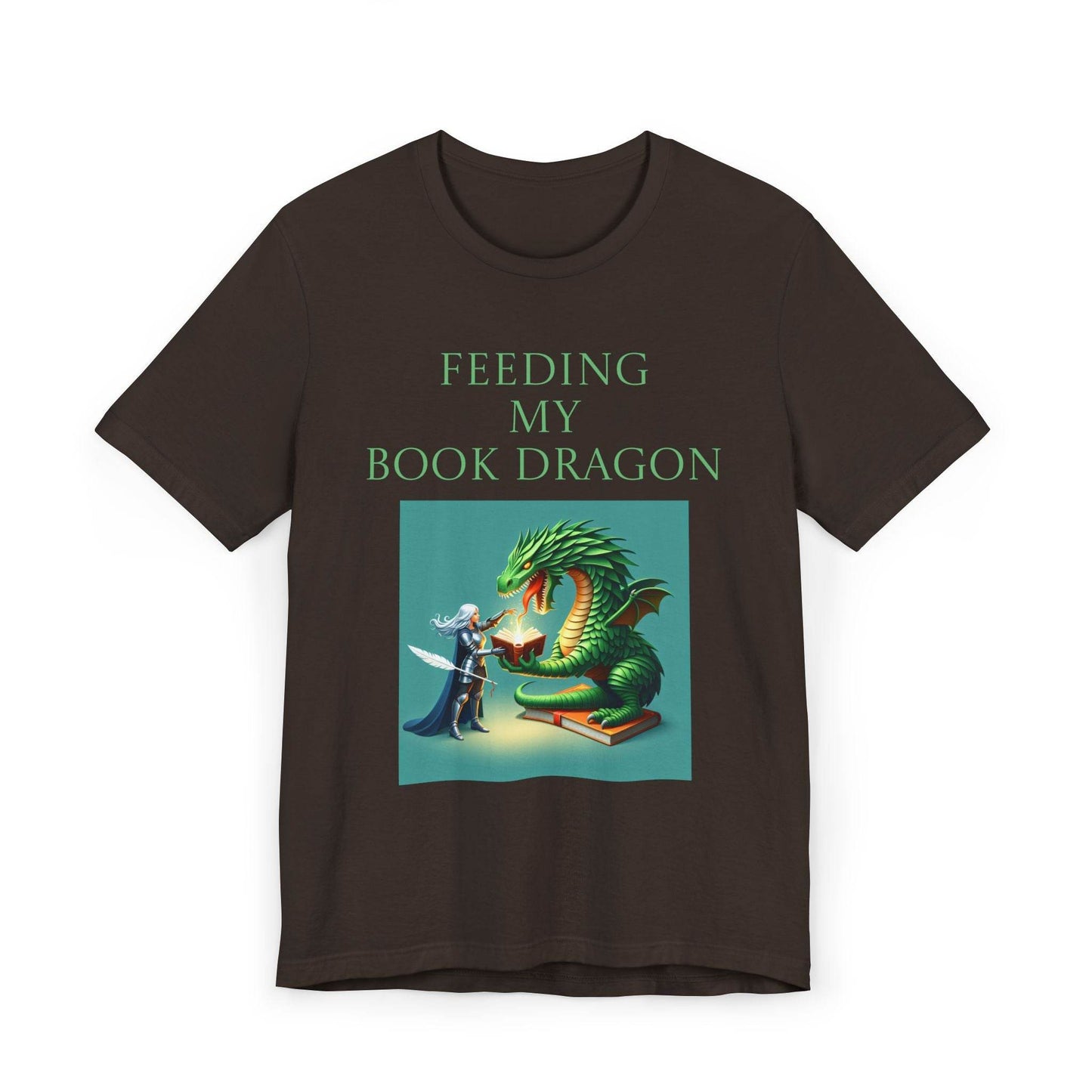 Unisex Jersey T-Shirt - Book Dragon - The Dreamer's Bookshop.