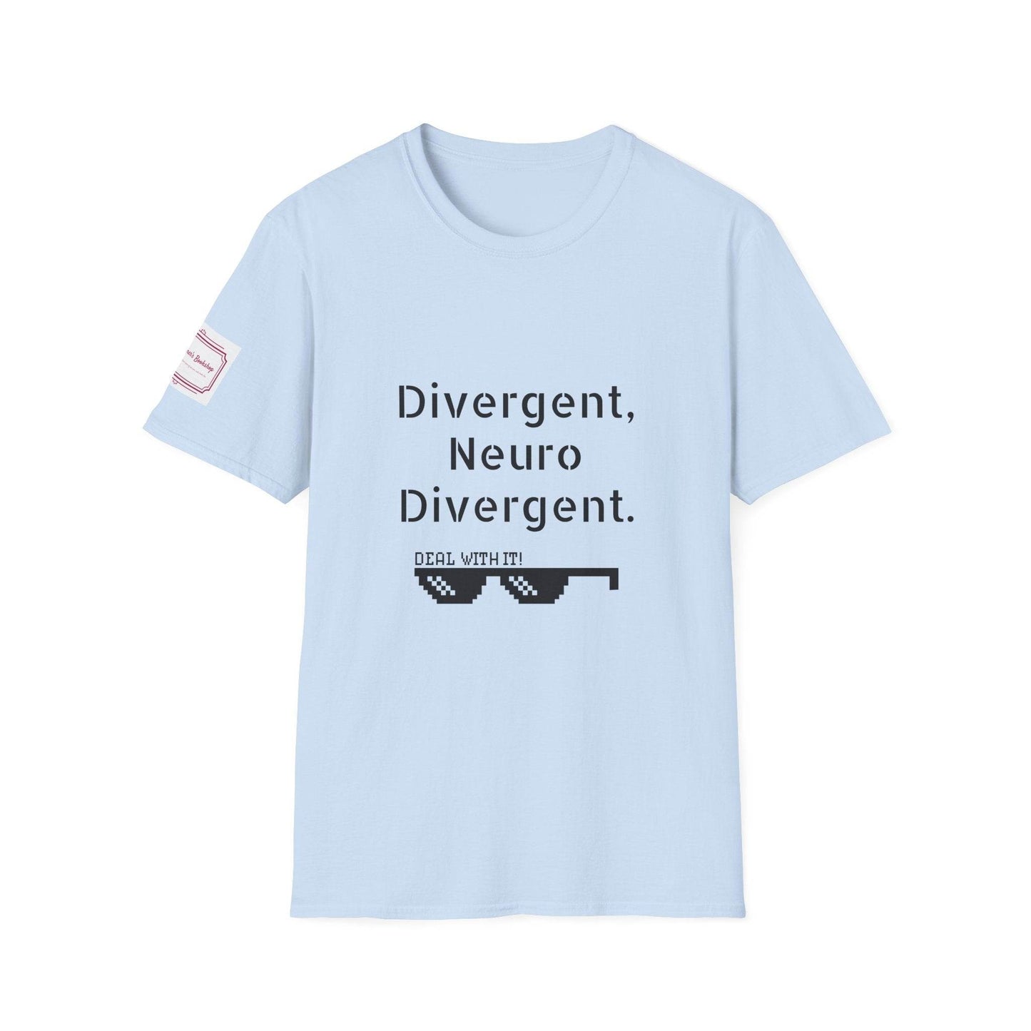 Divergent Neuro Divergent T-Shirt - Unisex Softstyle Tee for Neurodiversity Awareness - The Dreamer's Bookshop.