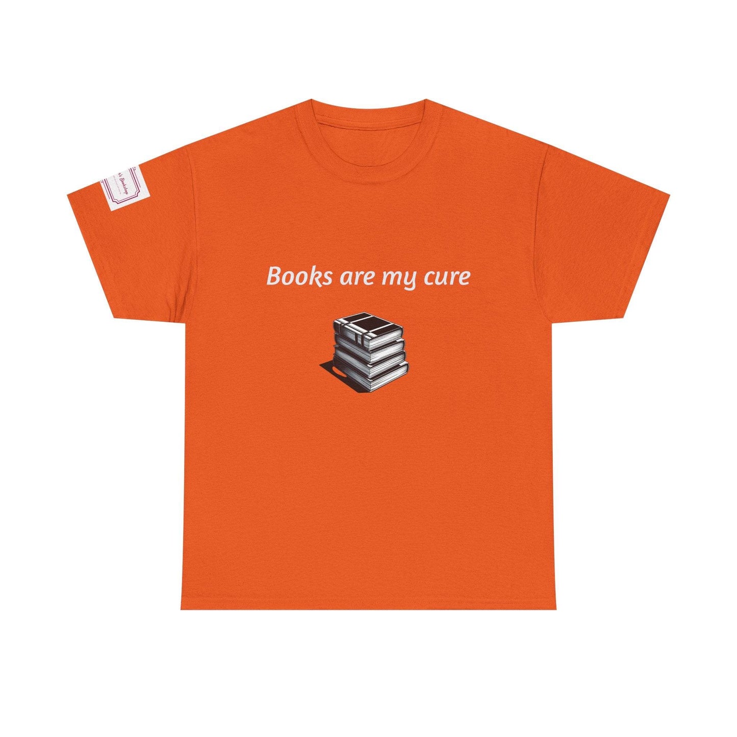 Books are my cure - Inspirational Unisex Heavy Cotton Tee - The Dreamer's Bookshop.