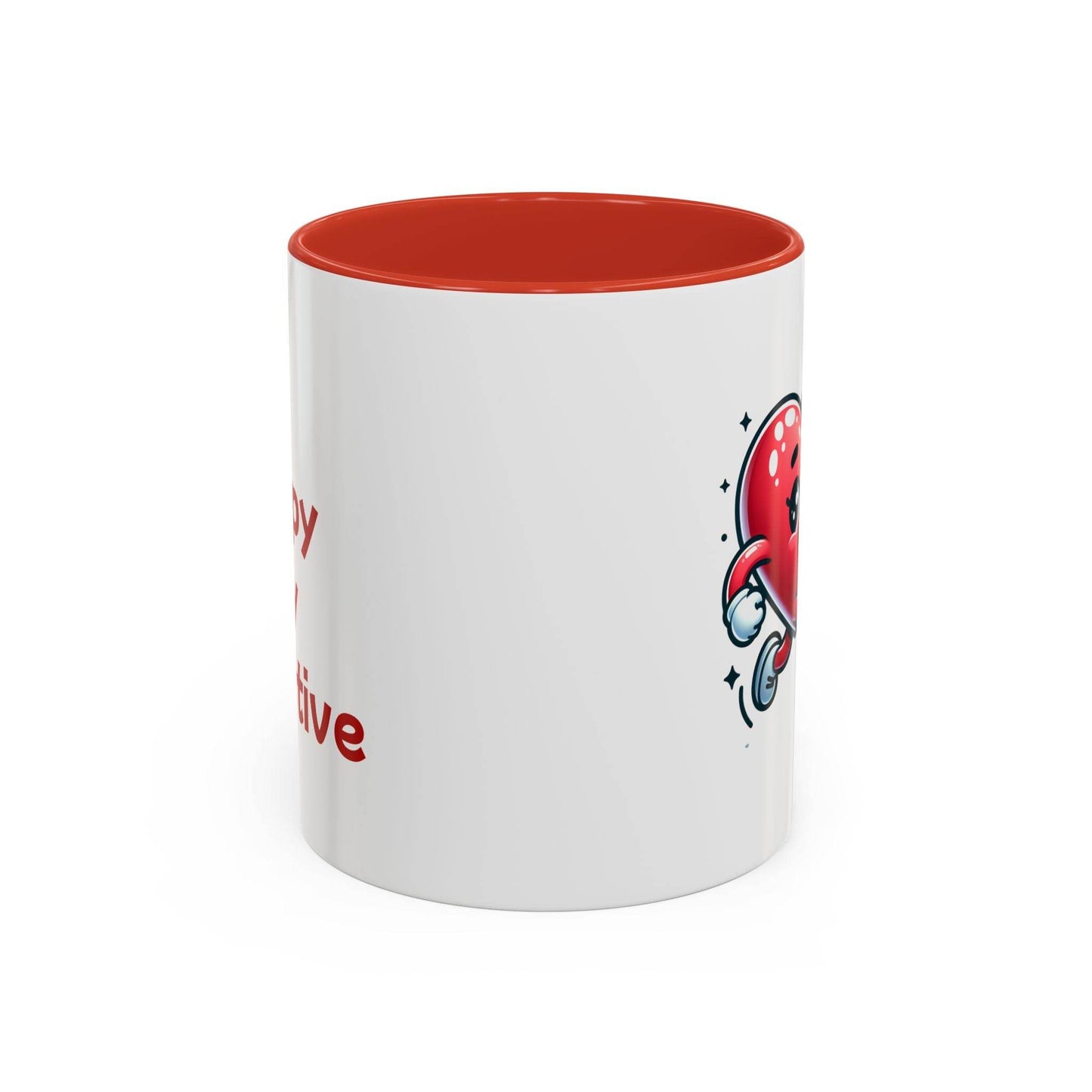 Playful Heart Running Coffee Mug - Cute Gift for Positive Thinkers - The Dreamer's Bookshop.