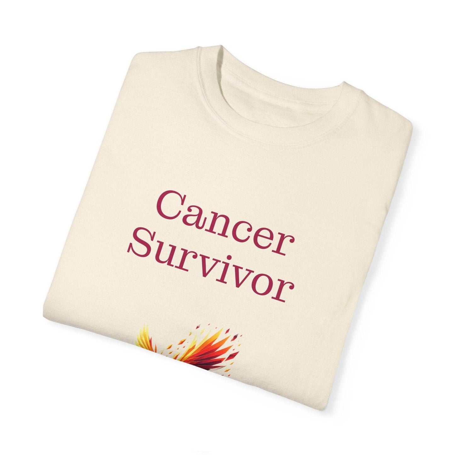 Cancer Survivor Unisex Garment-Dyed T-Shirt - Empowering Supportive Apparel - The Dreamer's Bookshop.