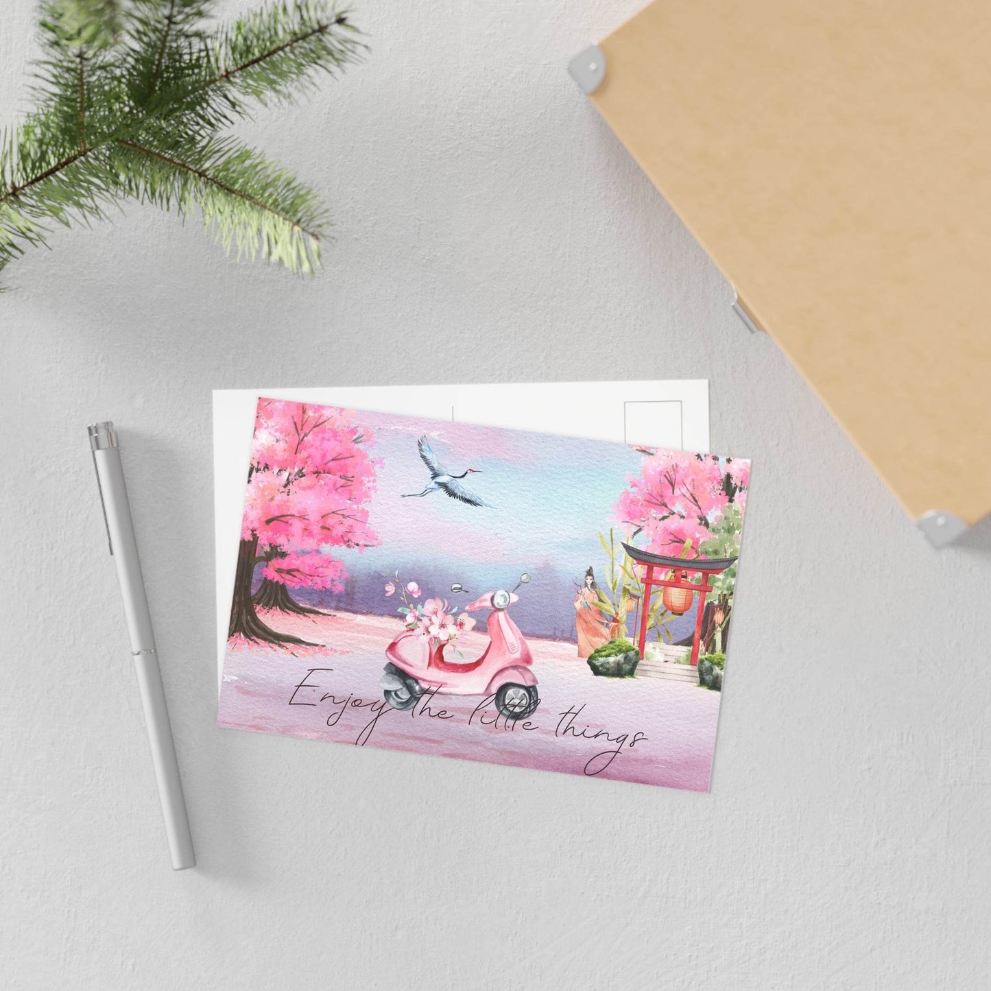 The Dreamer's Bookshop "Japanese Zen" Enjoy the Little Things Card - The Dreamer's Bookshop.