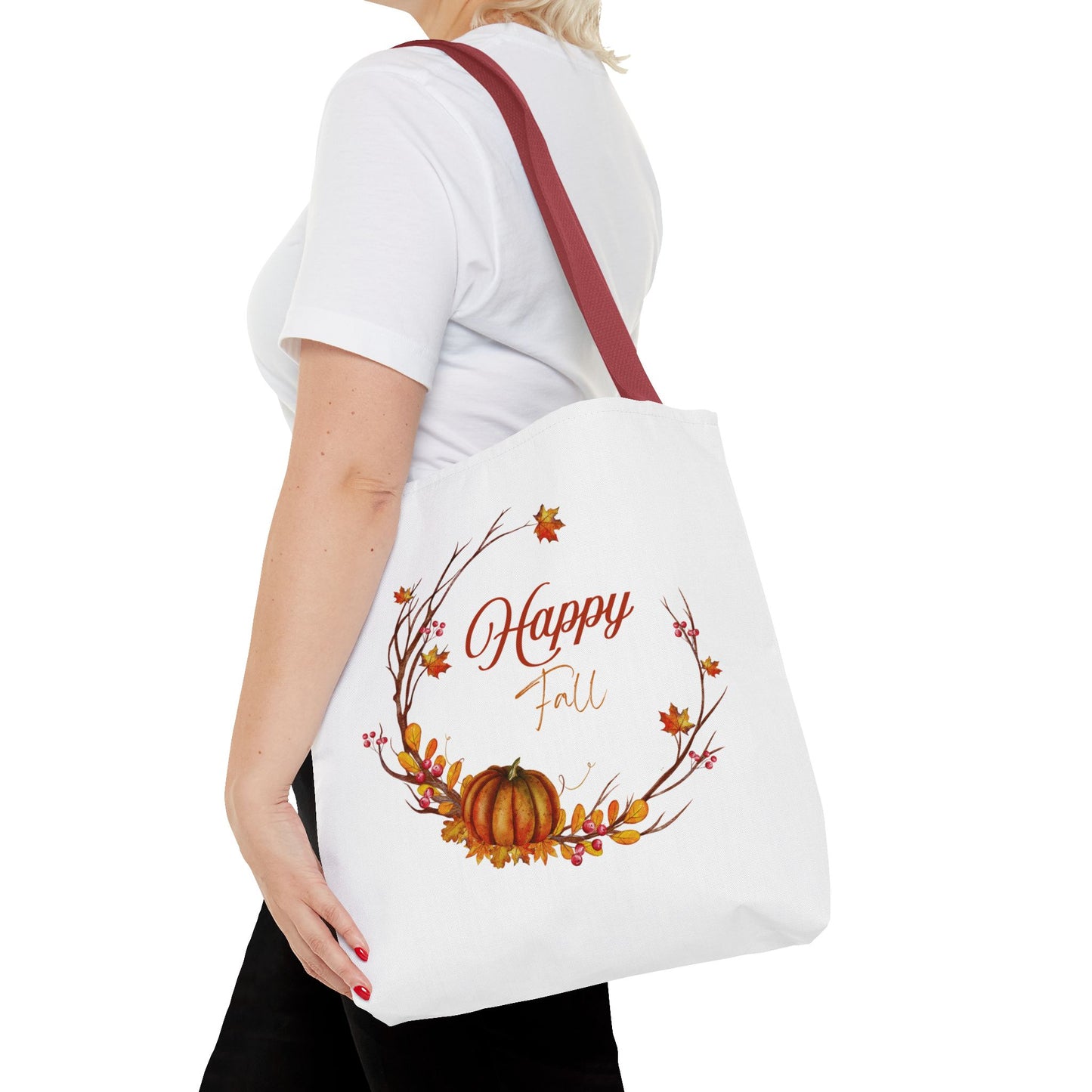 Happy Fall Tote Bag - Cozy Autumn Design