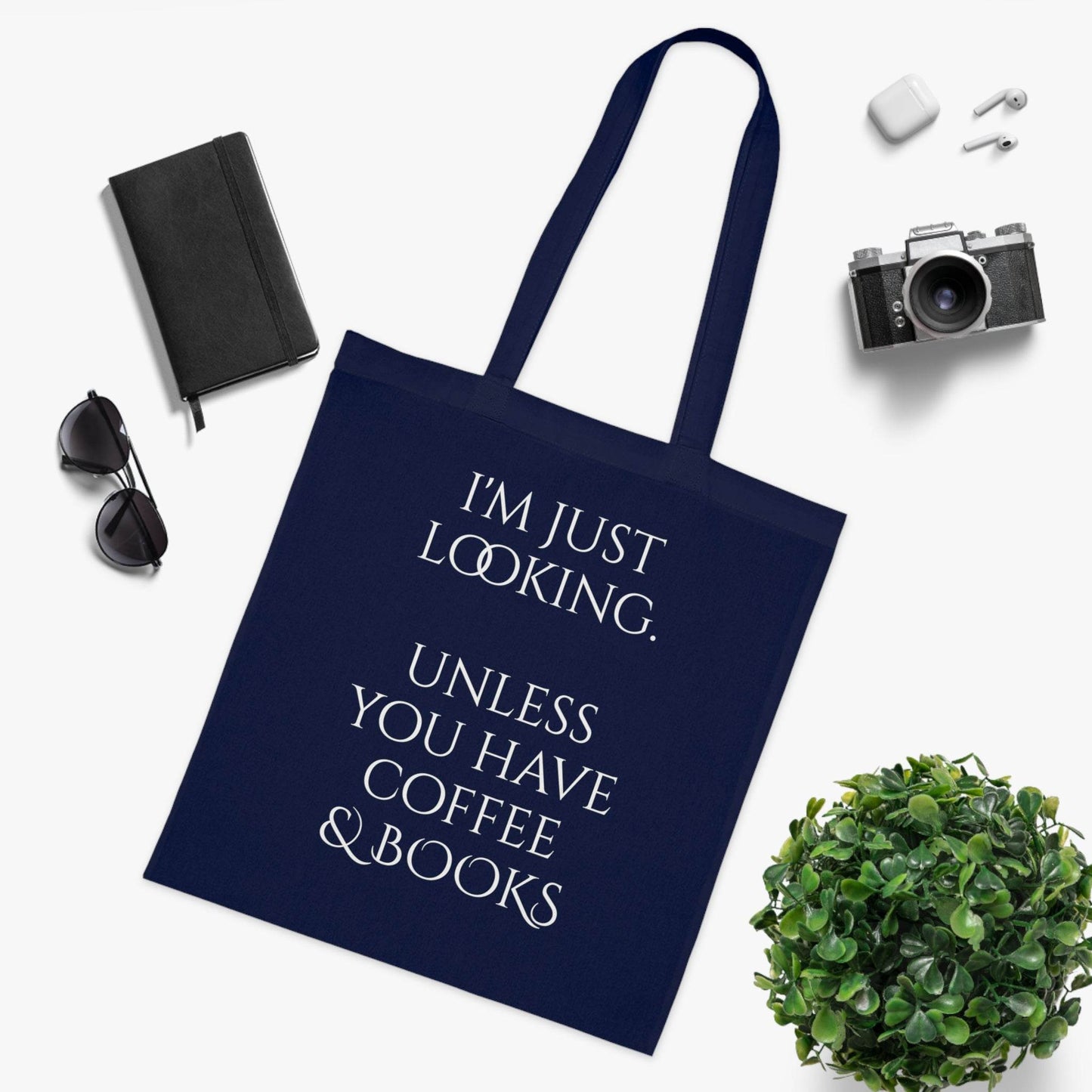 Coffee & Books Cotton Tote - Perfect for Book Lovers - The Dreamer's Bookshop.
