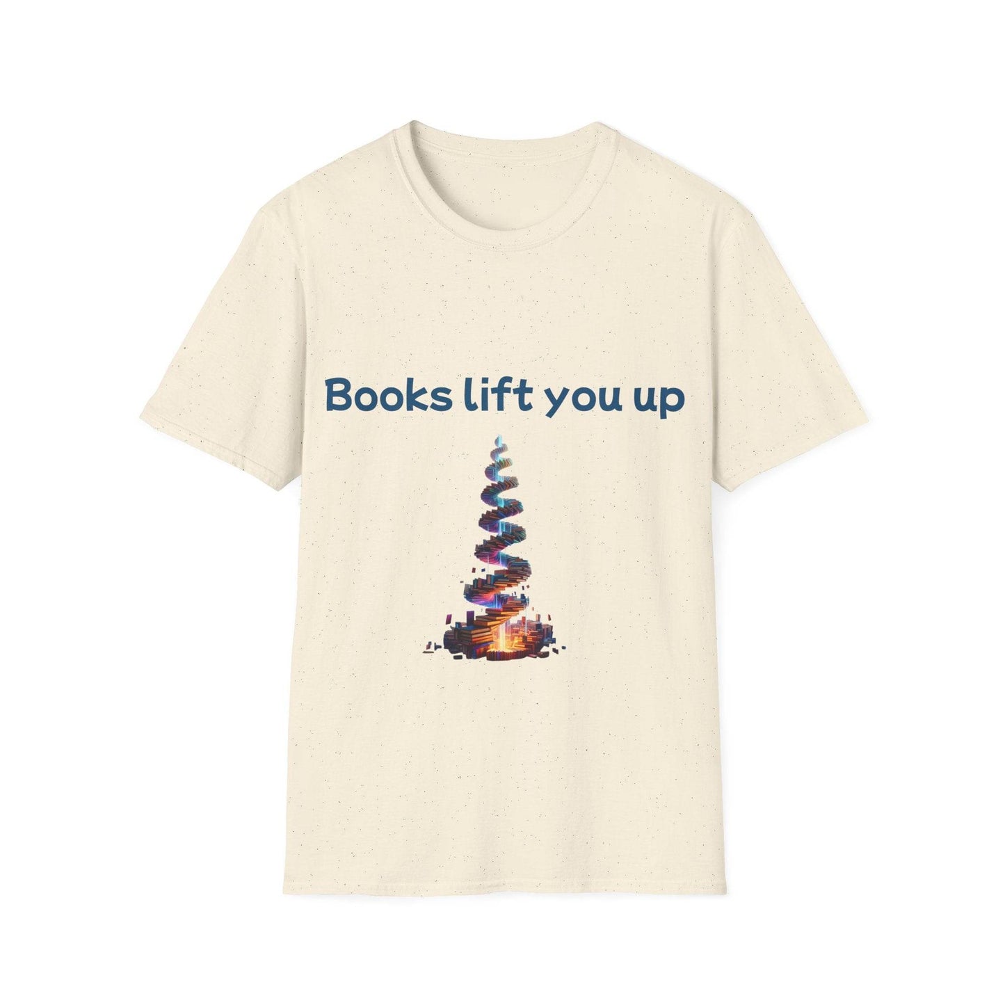 Inspirational Unisex Softstyle T-Shirt - Books Lift You Up - The Dreamer's Bookshop.