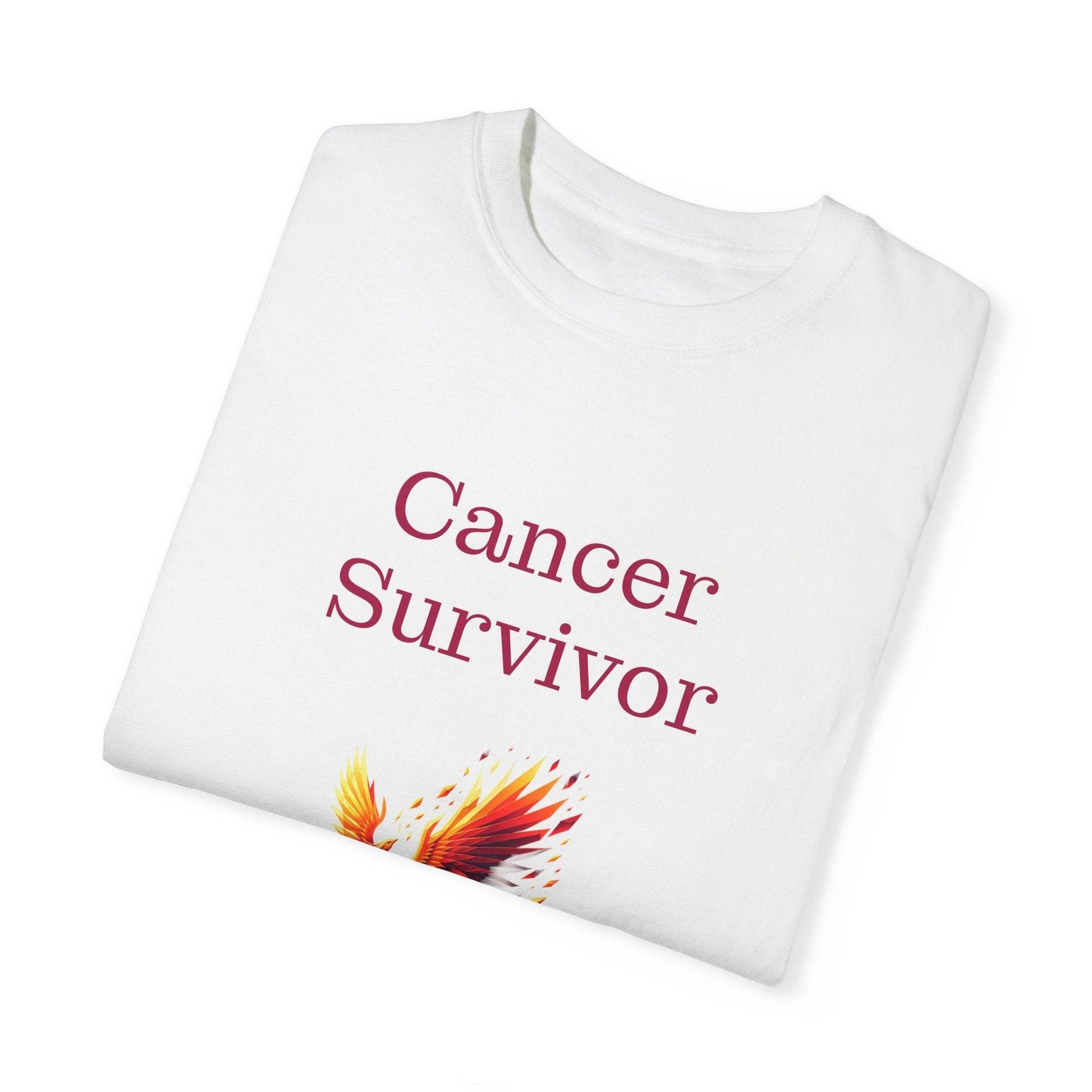 Cancer Survivor Unisex Garment-Dyed T-shirt - Inspirational Motivational Tee - The Dreamer's Bookshop.