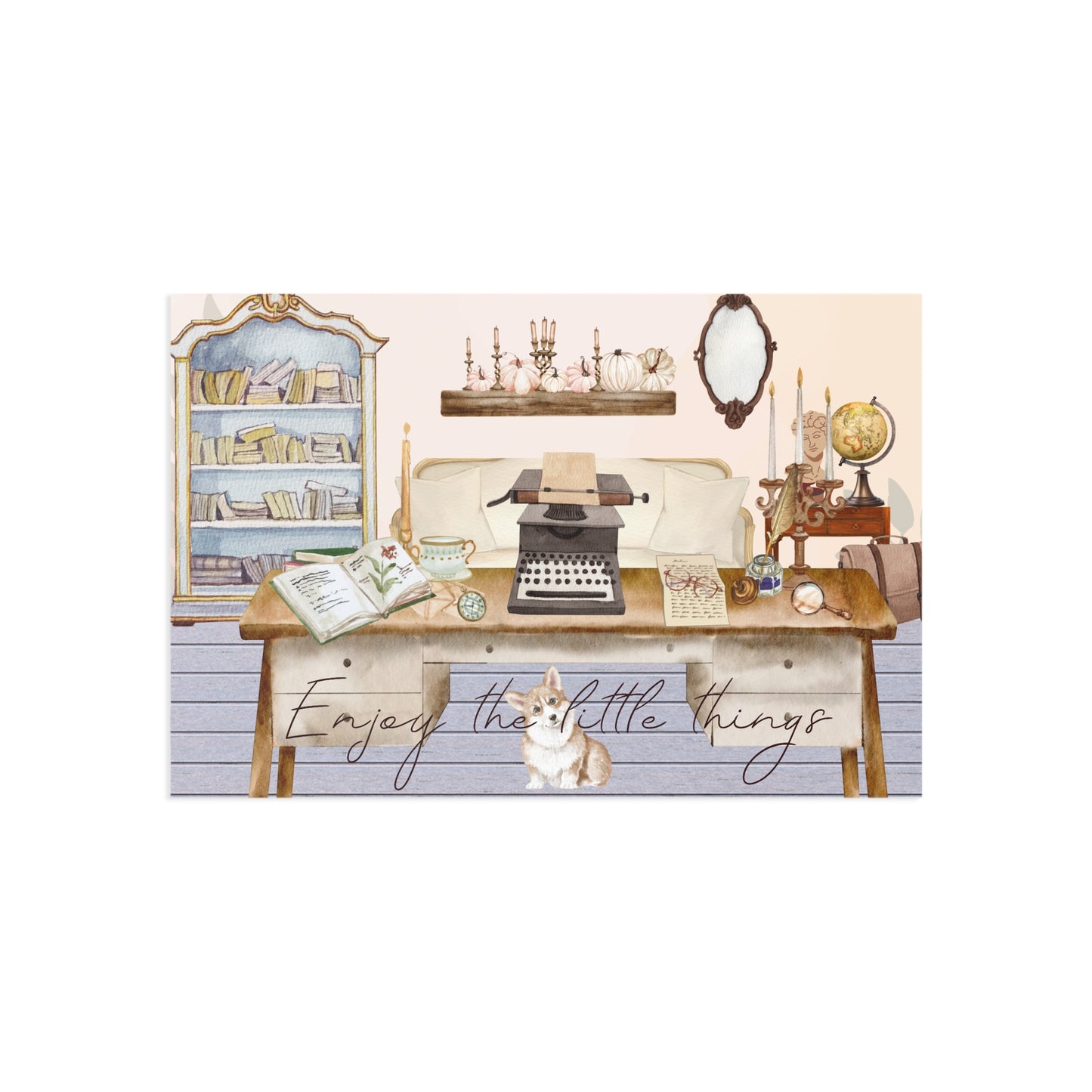 The Dreamer's Bookshop "Light Academia" Enjoy the Little Things Card - The Dreamer's Bookshop.