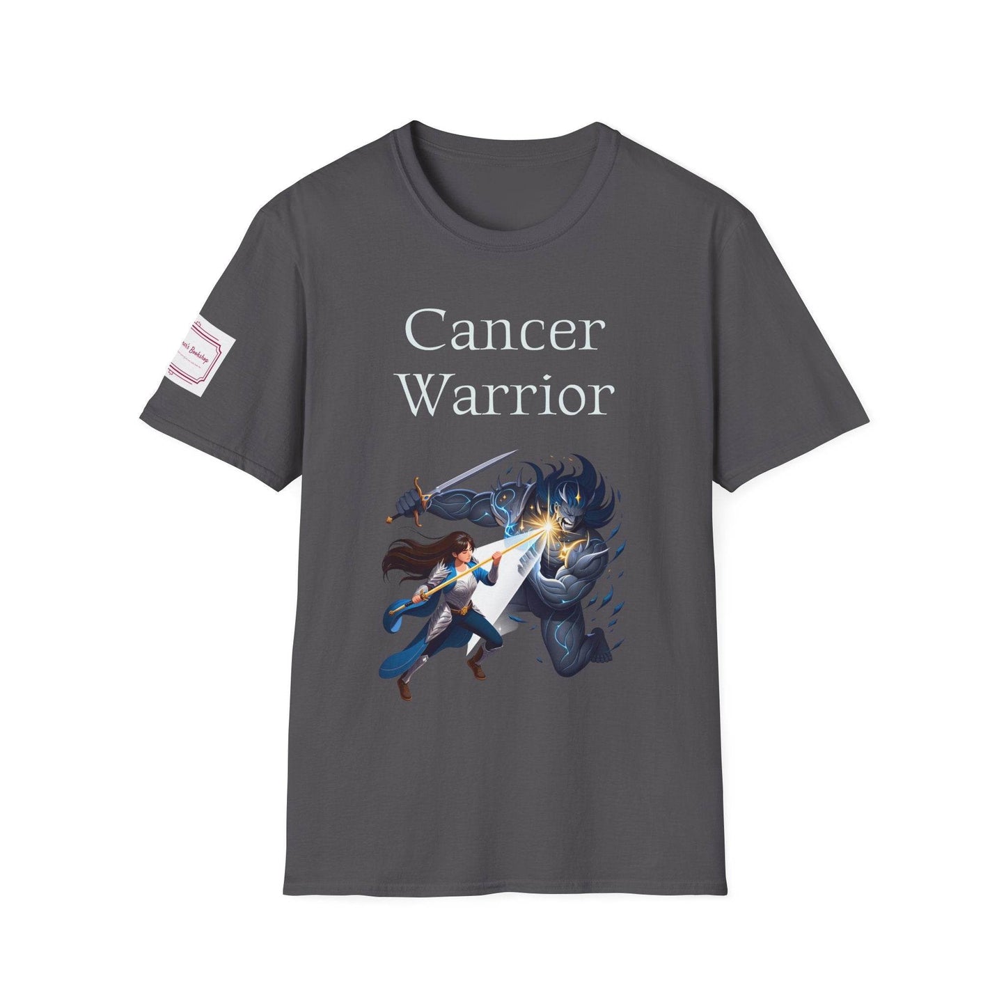 Cancer Warrior Unisex Softstyle T-Shirt - Empowering Graphic Tee for Women's Health Awarenes - The Dreamer's Bookshop.