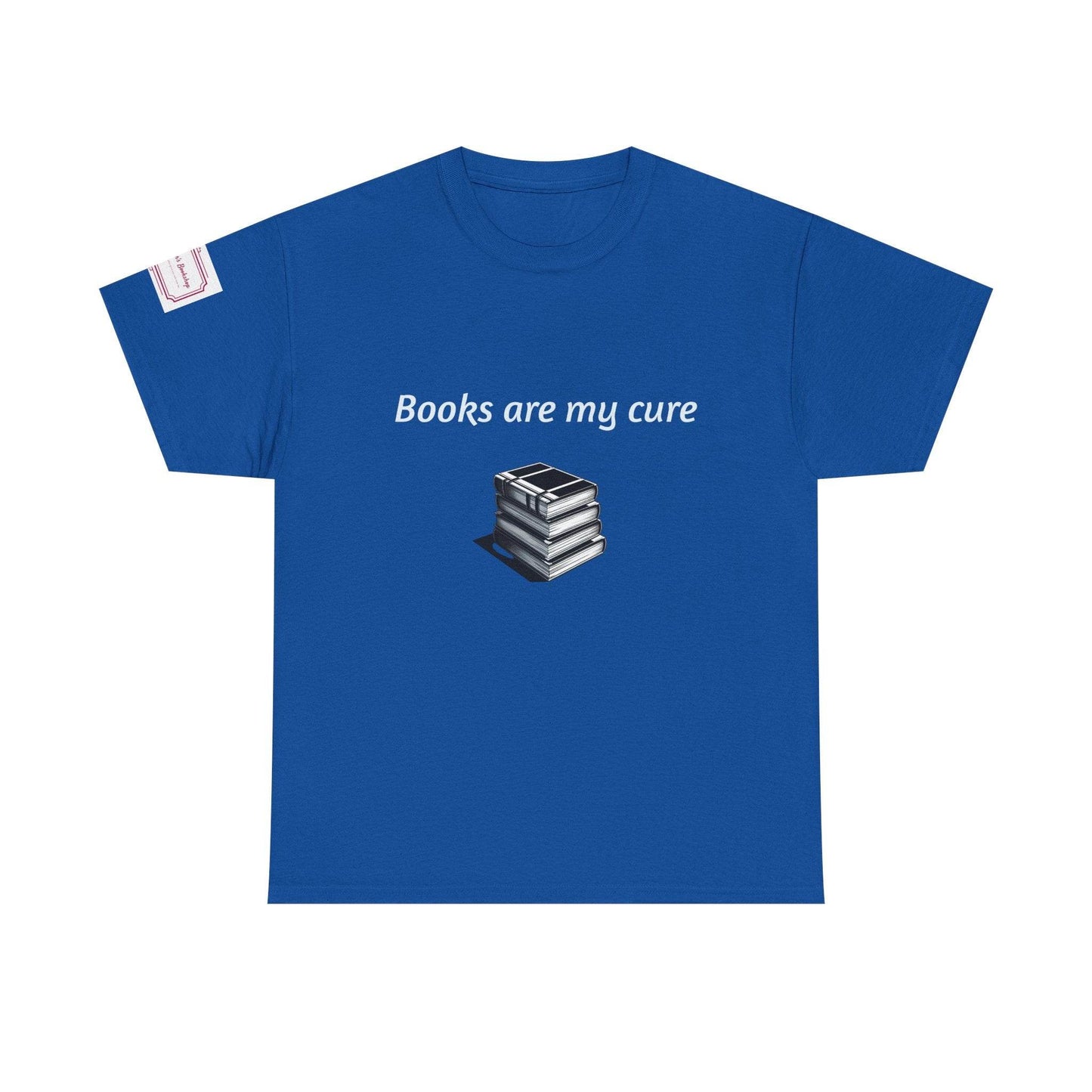 Books are my cure - Inspirational Unisex Heavy Cotton Tee - The Dreamer's Bookshop.